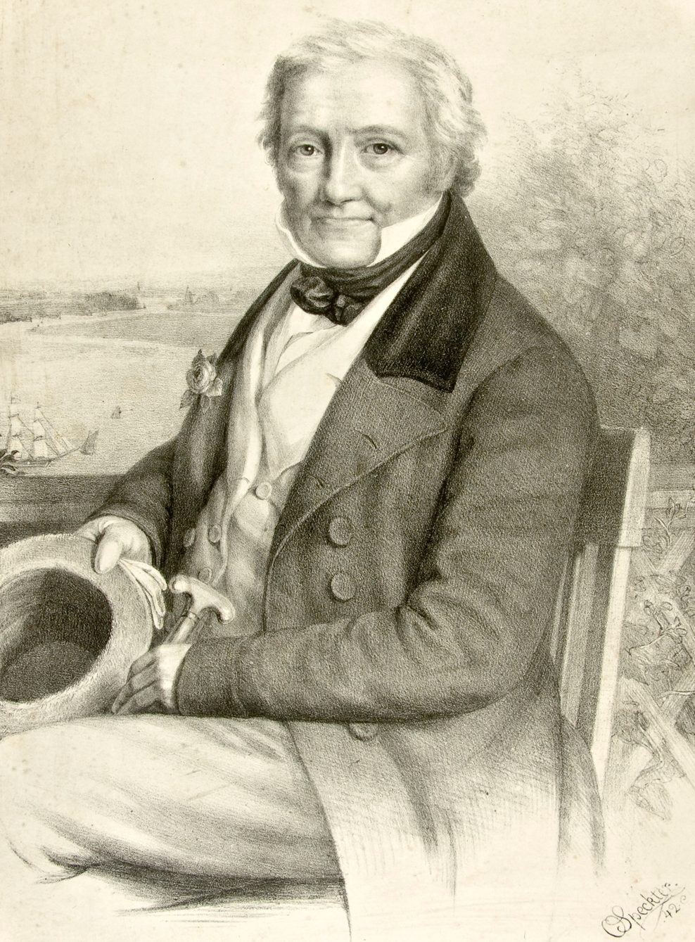 Kreidelithografie von Salomon Heine