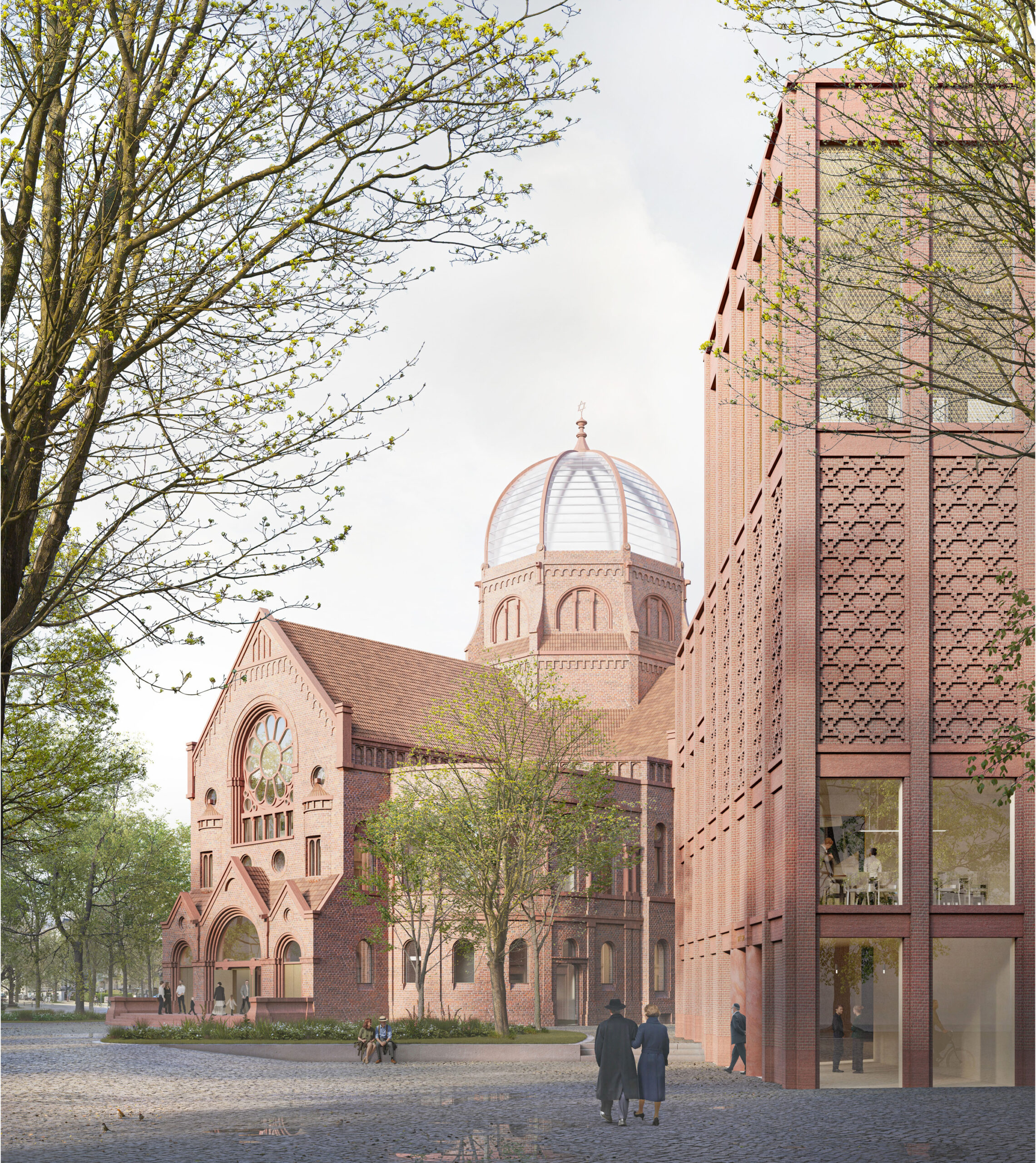 Visualisierung des Neubaus der Synagoge am Bornplatz