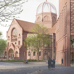 Visualisierung des Neubaus der Synagoge am Bornplatz