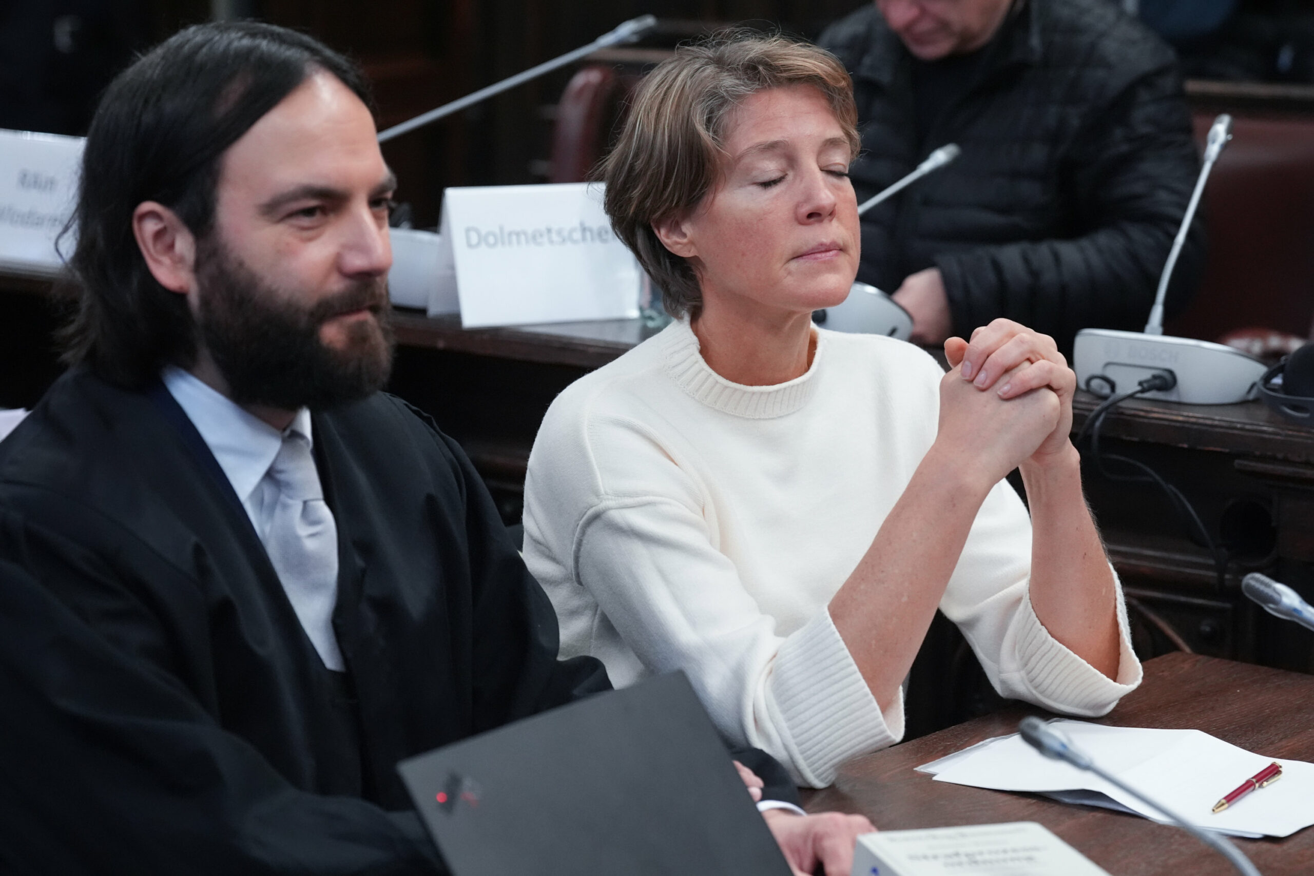 Christina Block mit ihrem Anwalt Ingo Bott.