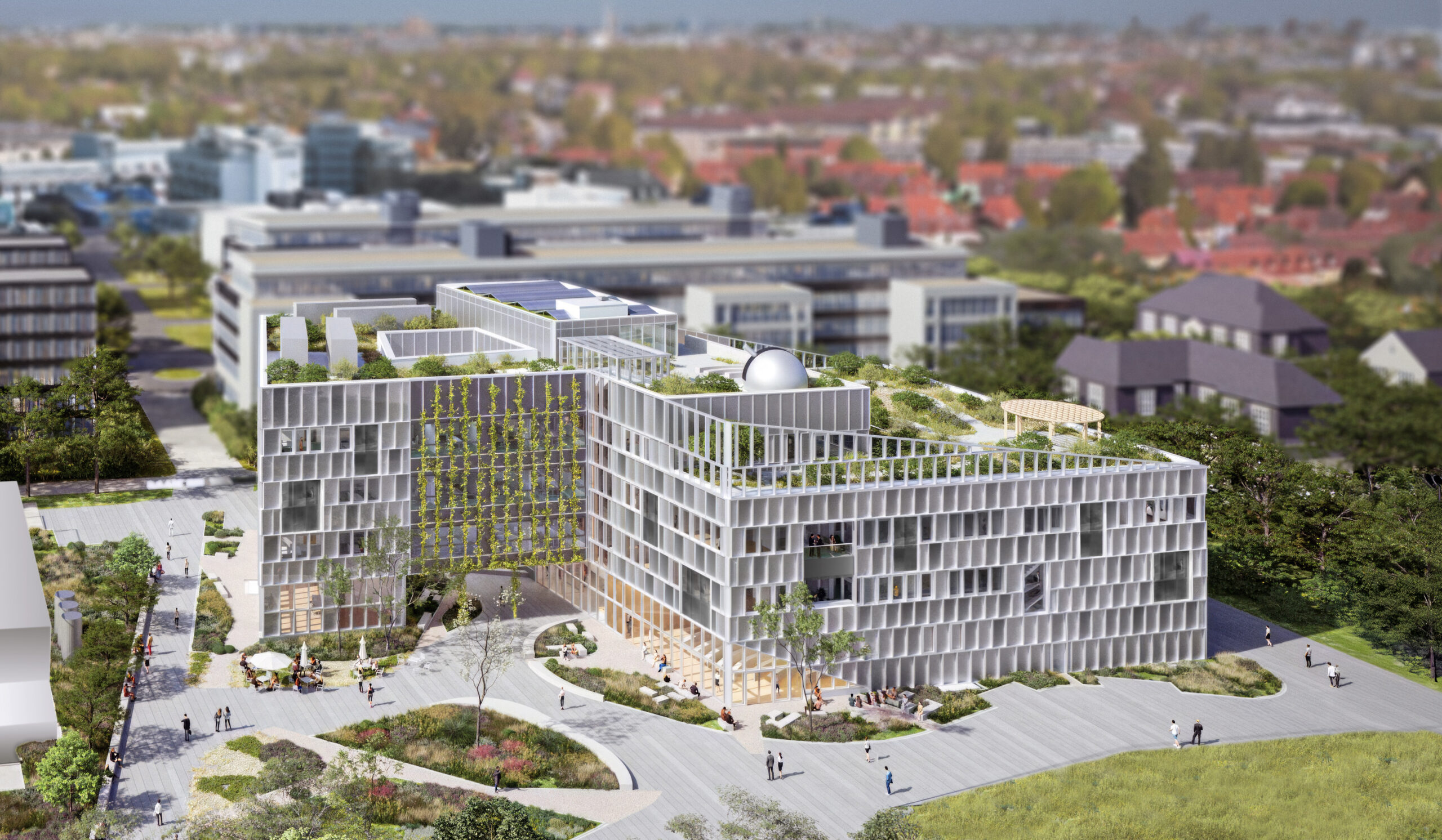 So soll das neue Uni-Gebäude „HAFUN“ in der Science City Bahrenfeld aussehen.