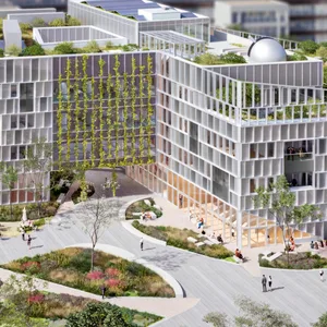 So soll das neue Uni-Gebäude „HAFUN“ in der Science City Bahrenfeld aussehen.