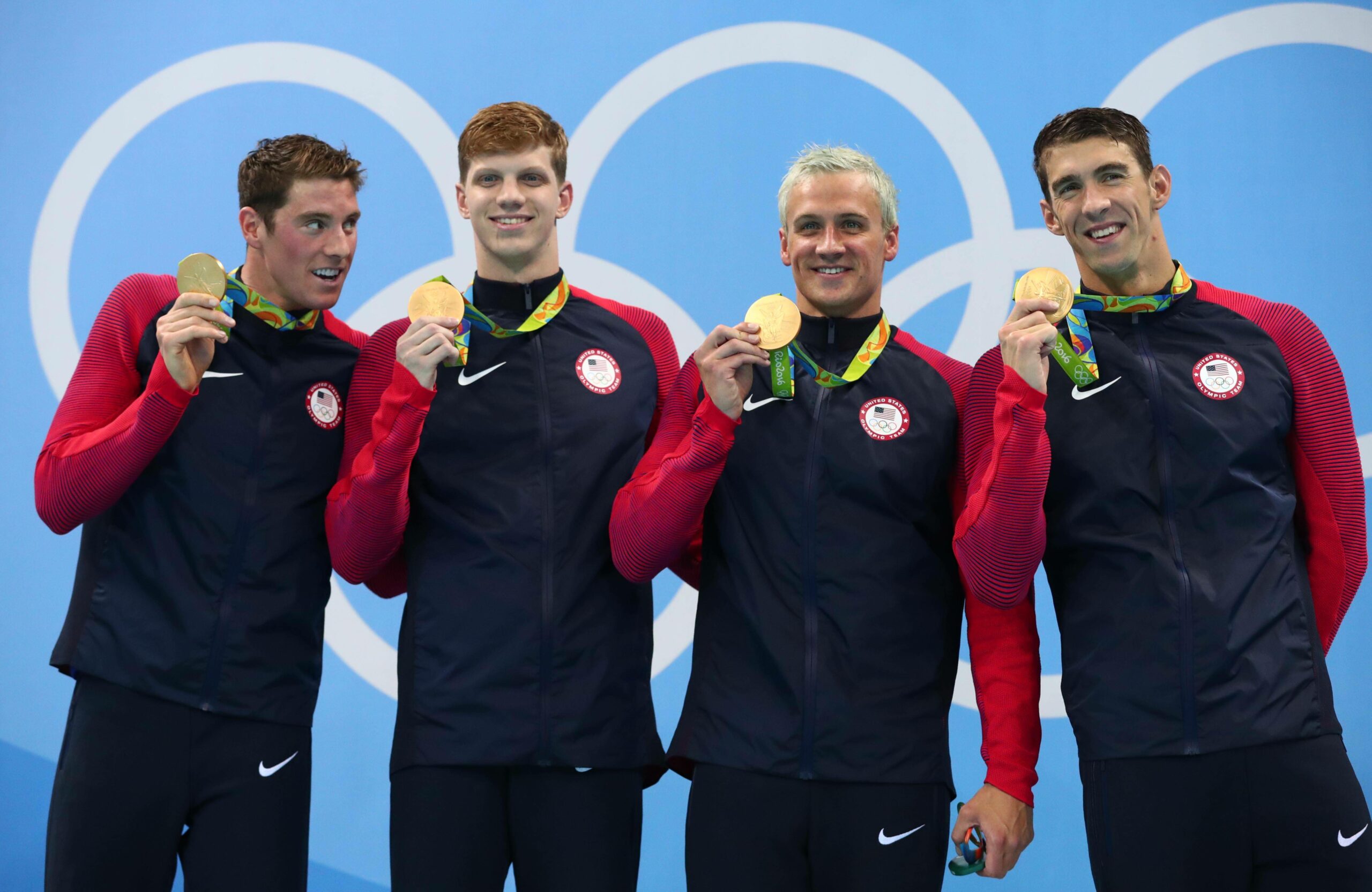 Ryan Lochte und die Freistil-Staffel bei Olympia