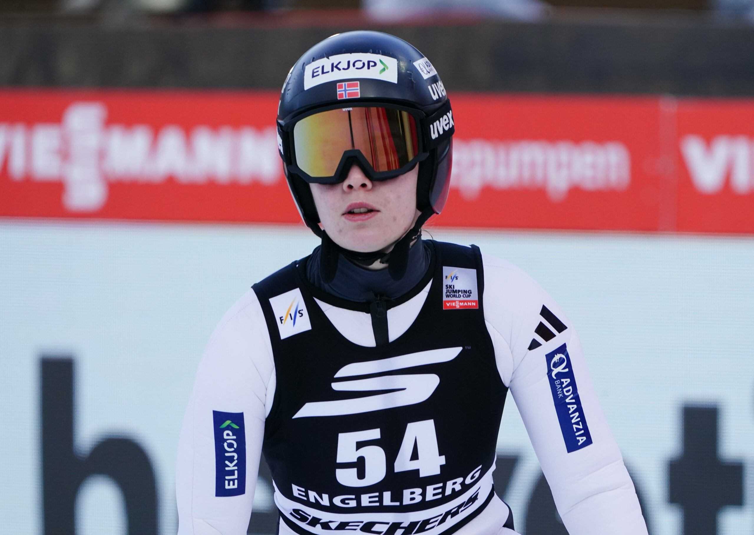 Anna Odine Ström nach ihrem Sprung im Weltcup