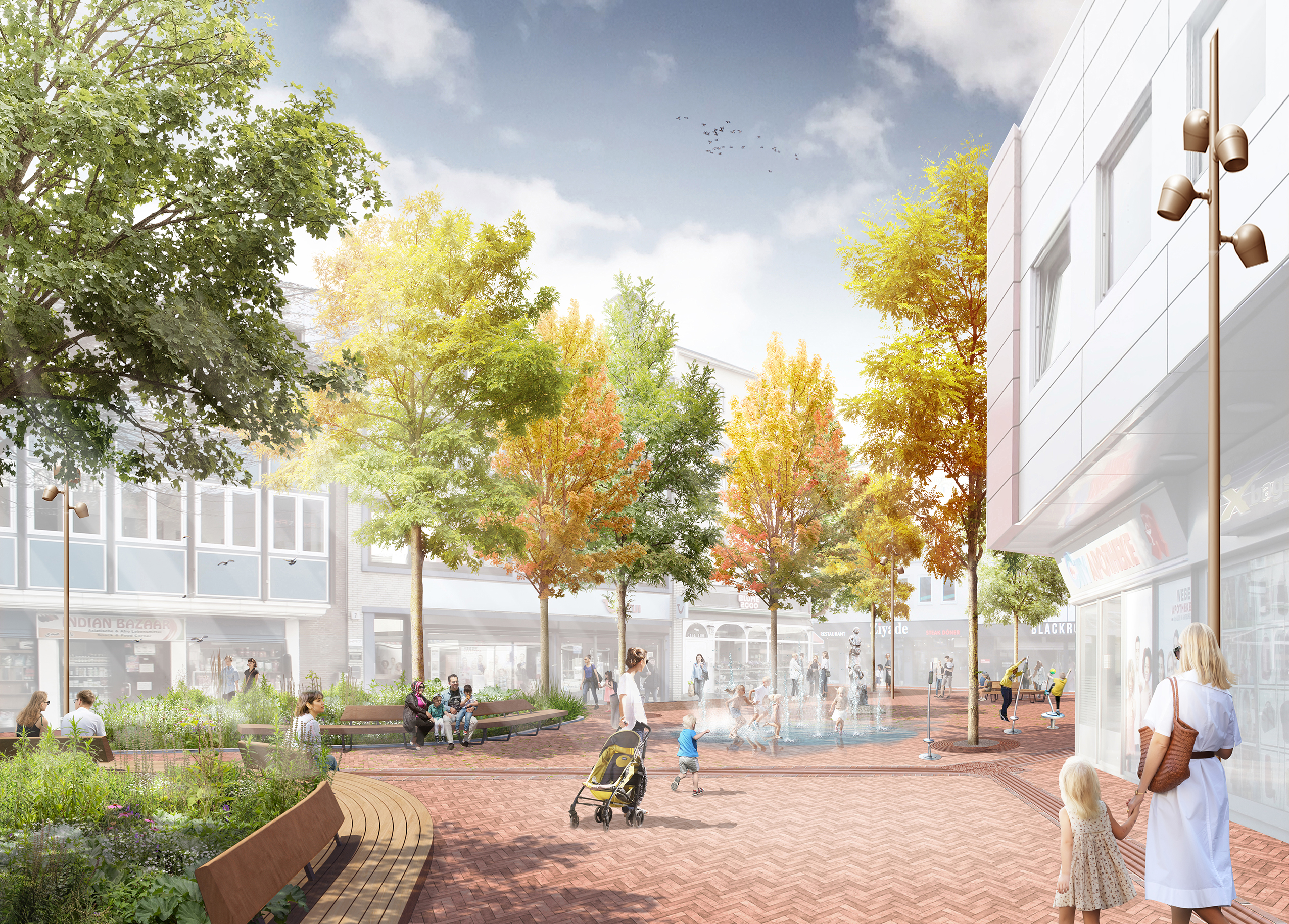 Viel Grün und viel Aufenthaltsqualität: So soll die Lüneburger Straße einmal aussehen.