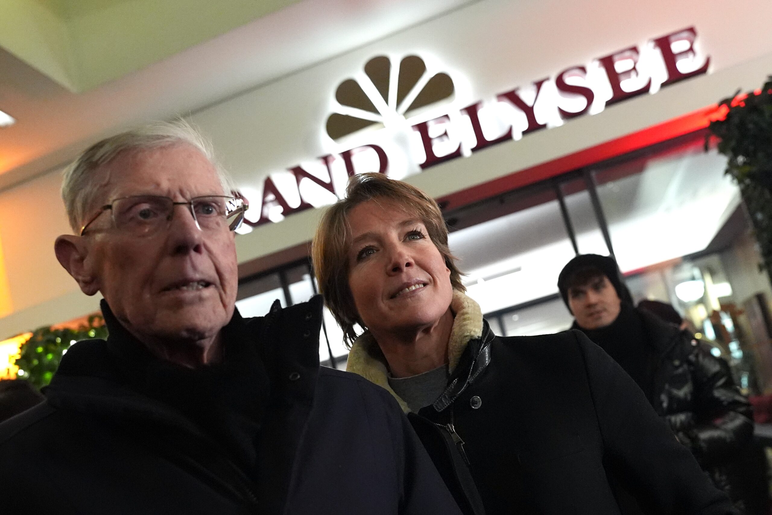 Christina Block mit ihrem Vater Eugen beim Neujahrsempfang der Firmengruppe im Hotel Grand Elysée.