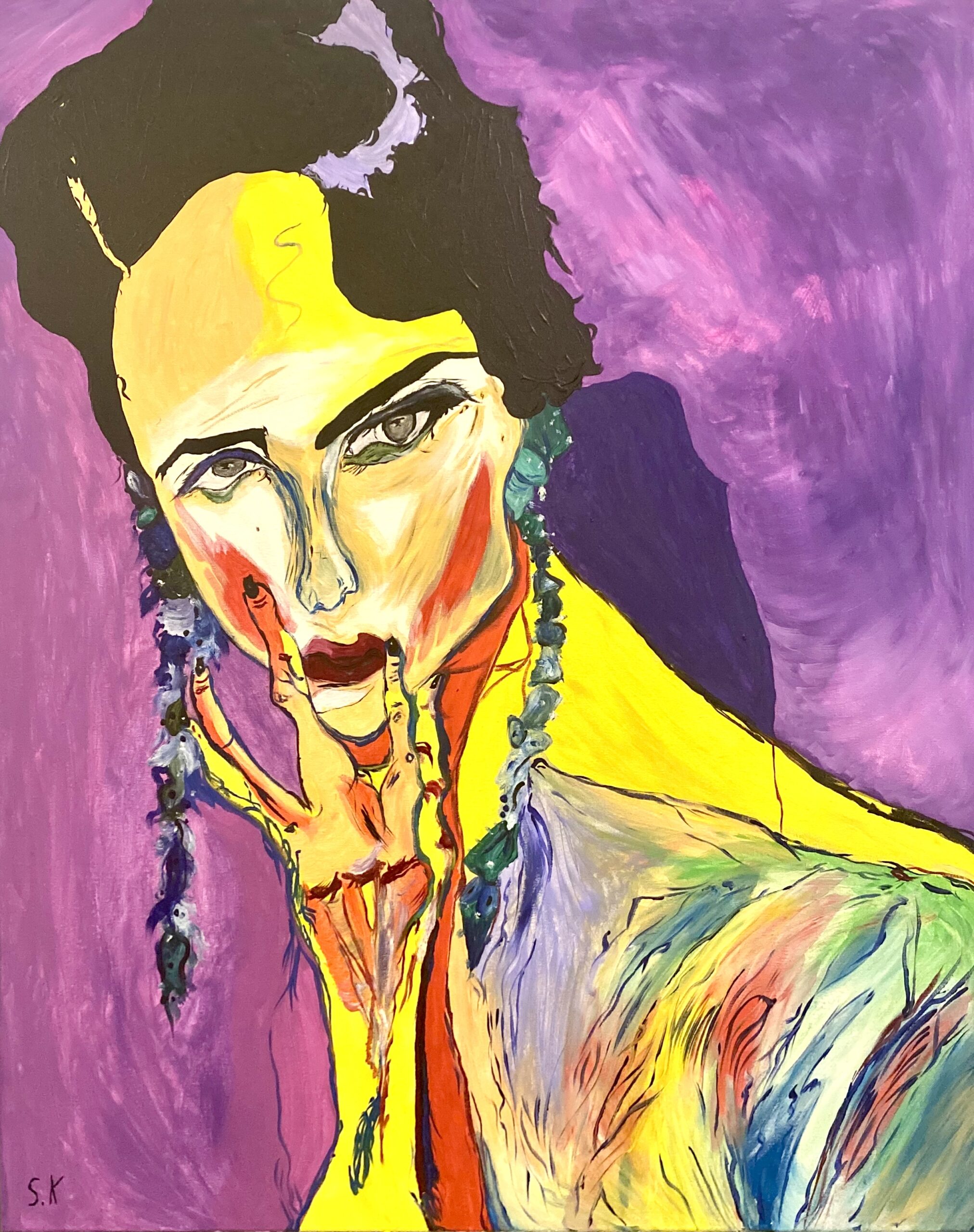 Ein abstraktes Porträt einer Frau