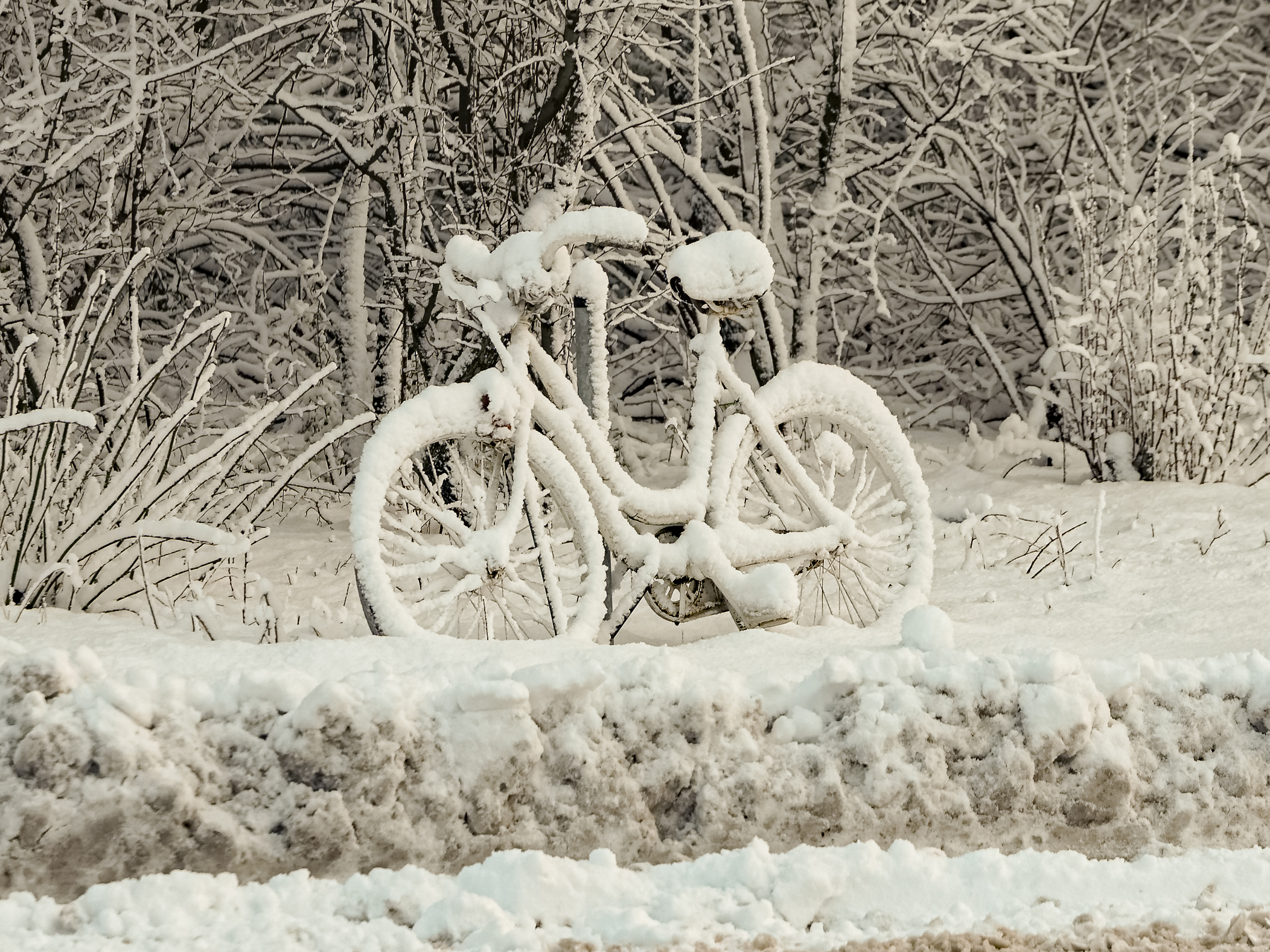 Bei dem Wetter lassen viele das Rad lieber stehen.