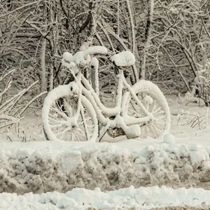 Bei dem Wetter lassen viele das Rad lieber stehen.