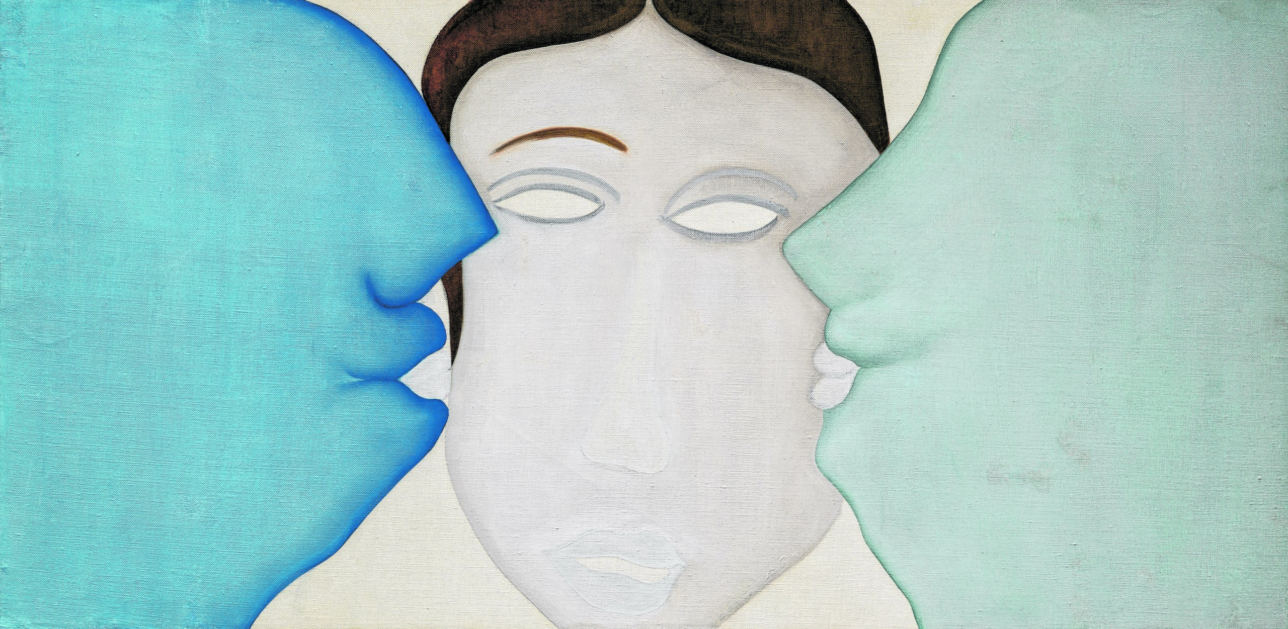 „Moi, Moustafa et Paul“ zeigt die Künstlerin selbst, ihren Ehemann Moustafa und ihren Sohn Paul.