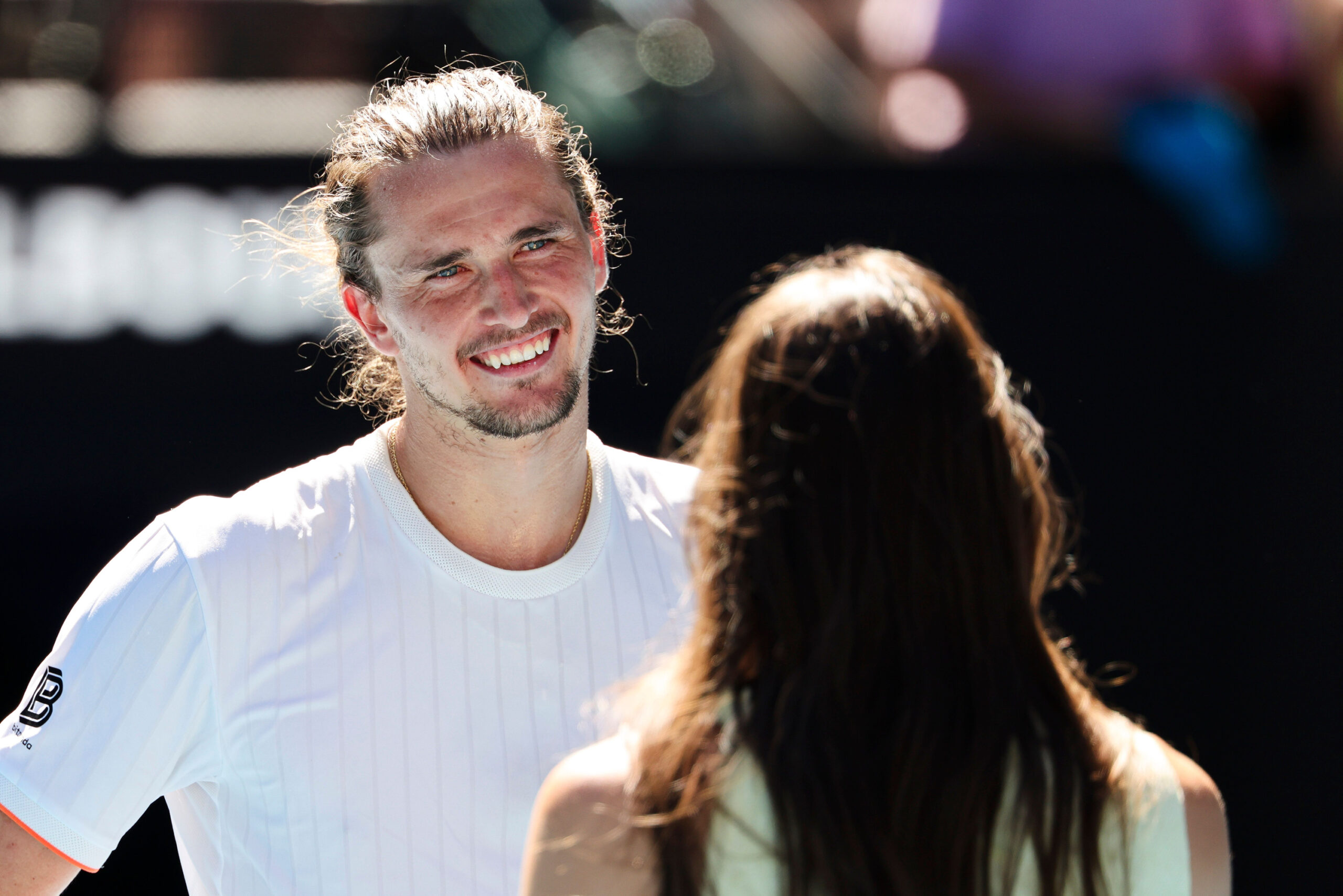 Alexander Zverev beim Interview mit Andrea Petkovic