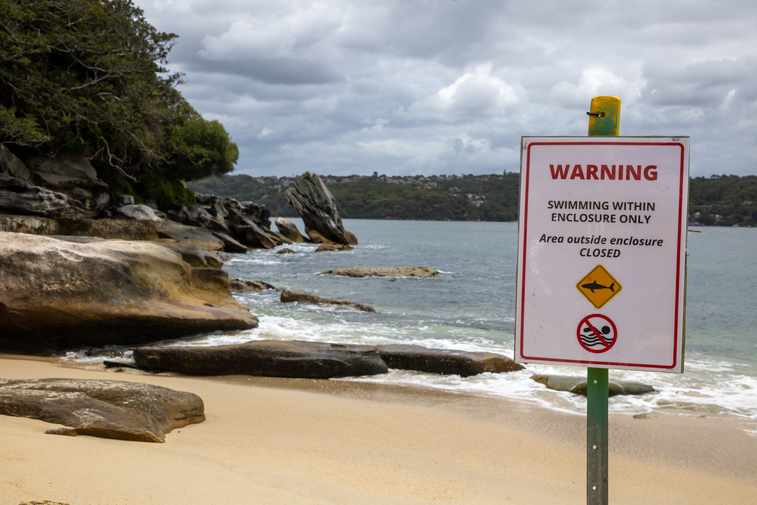 Warnschild in Sydney
