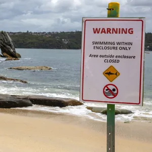 Warnschild in Sydney