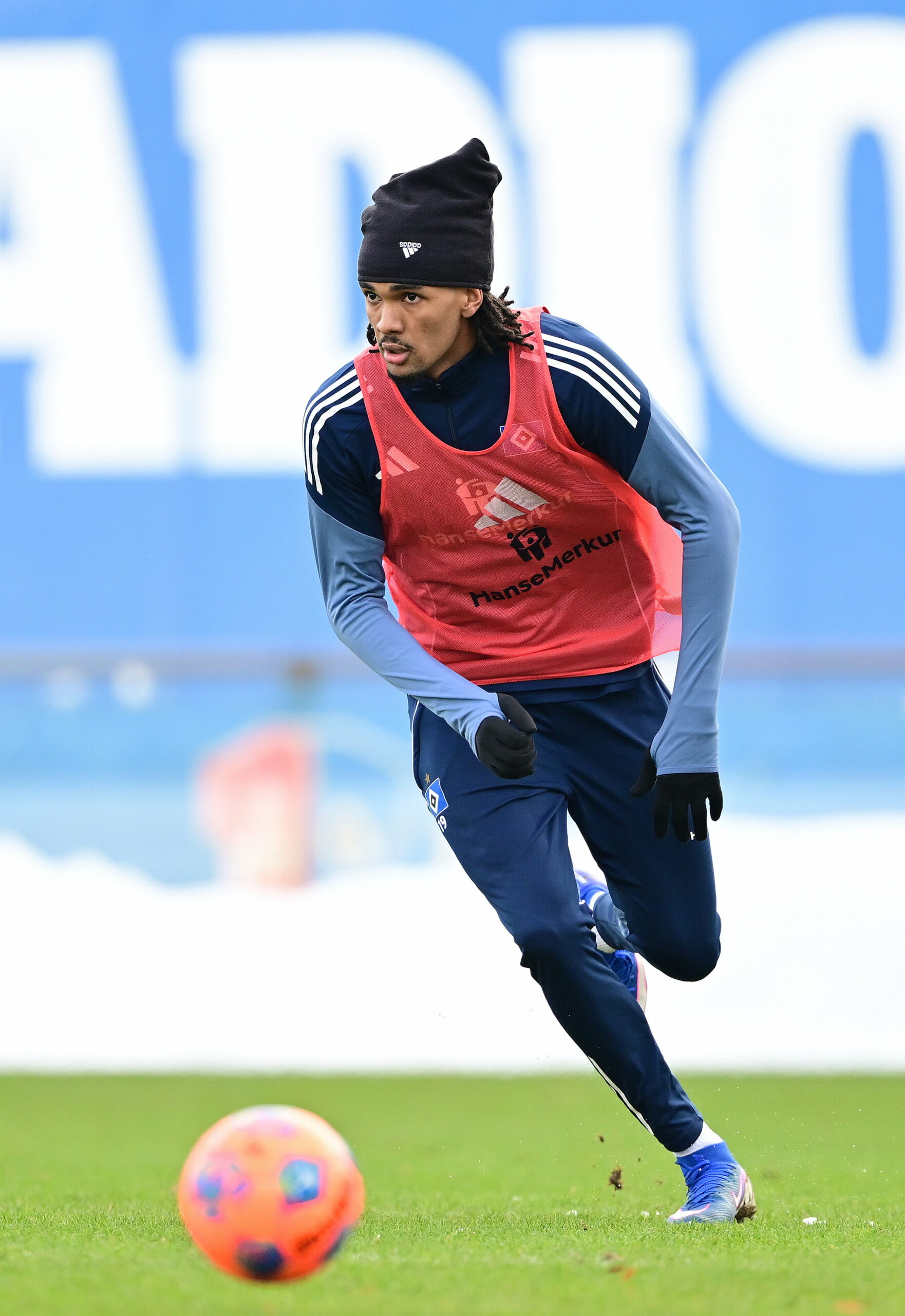 Damion Downs in seinem ersten HSV-Training