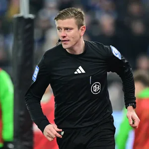Schiedsrichter Robert Schröder im Volksparkstadion.