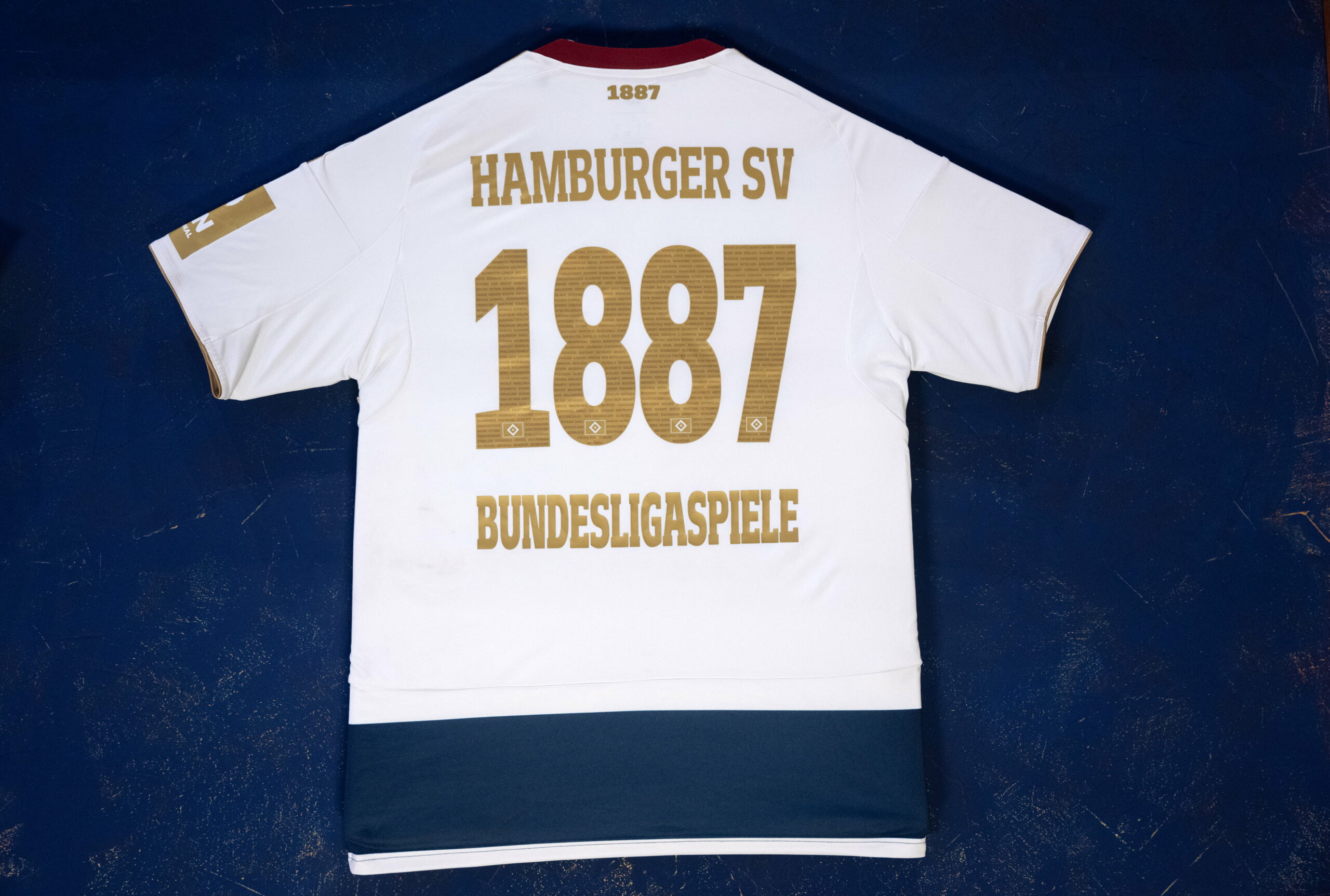 Der 1887-Sonderflock auf dem Rücken des neuen HSV-Sondertrikots