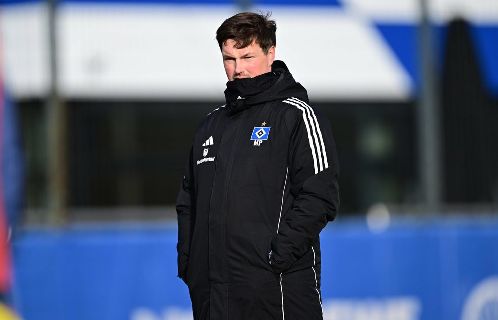 Merlin Polzin guckt im Training ganz genau hin.