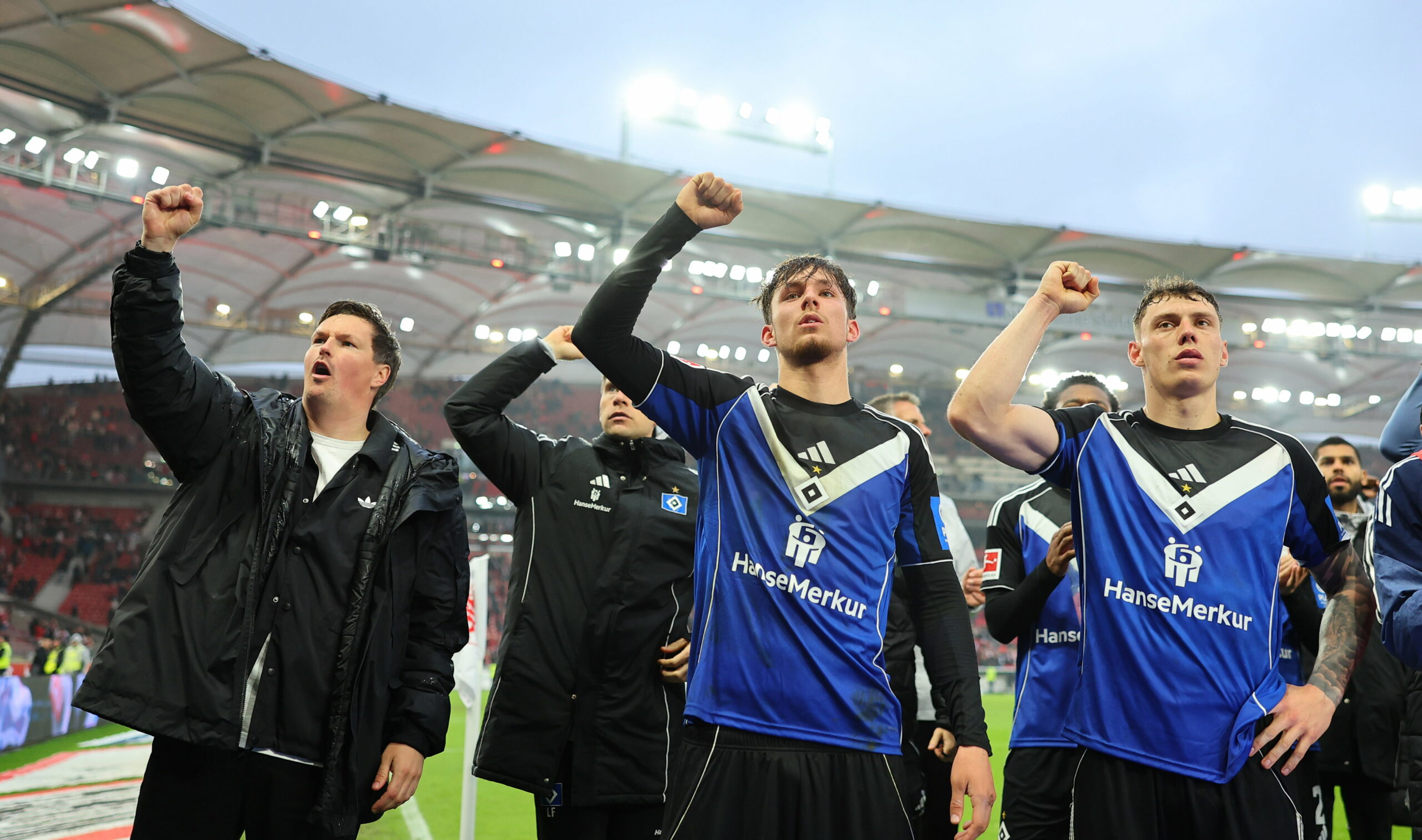 HSV-Trainer Merlin Polzin nach dem Spiel in Stuttgart