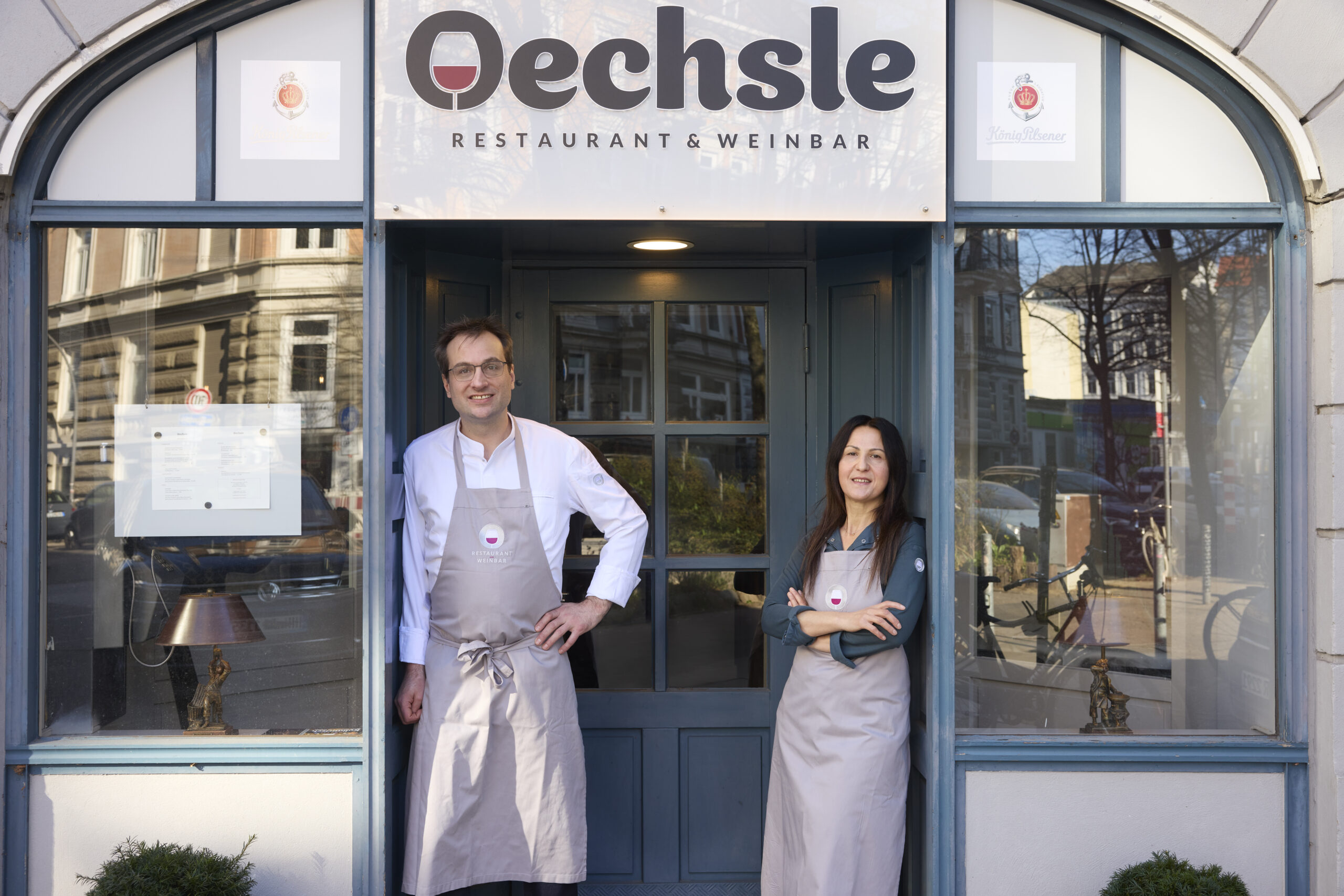 Inhaber Christian Planko und Köchin Naciye Küren vom „Oechsle“ in Rotherbaum