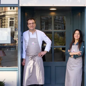 Inhaber Christian Planko und Köchin Naciye Küren vom „Oechsle“ in Rotherbaum