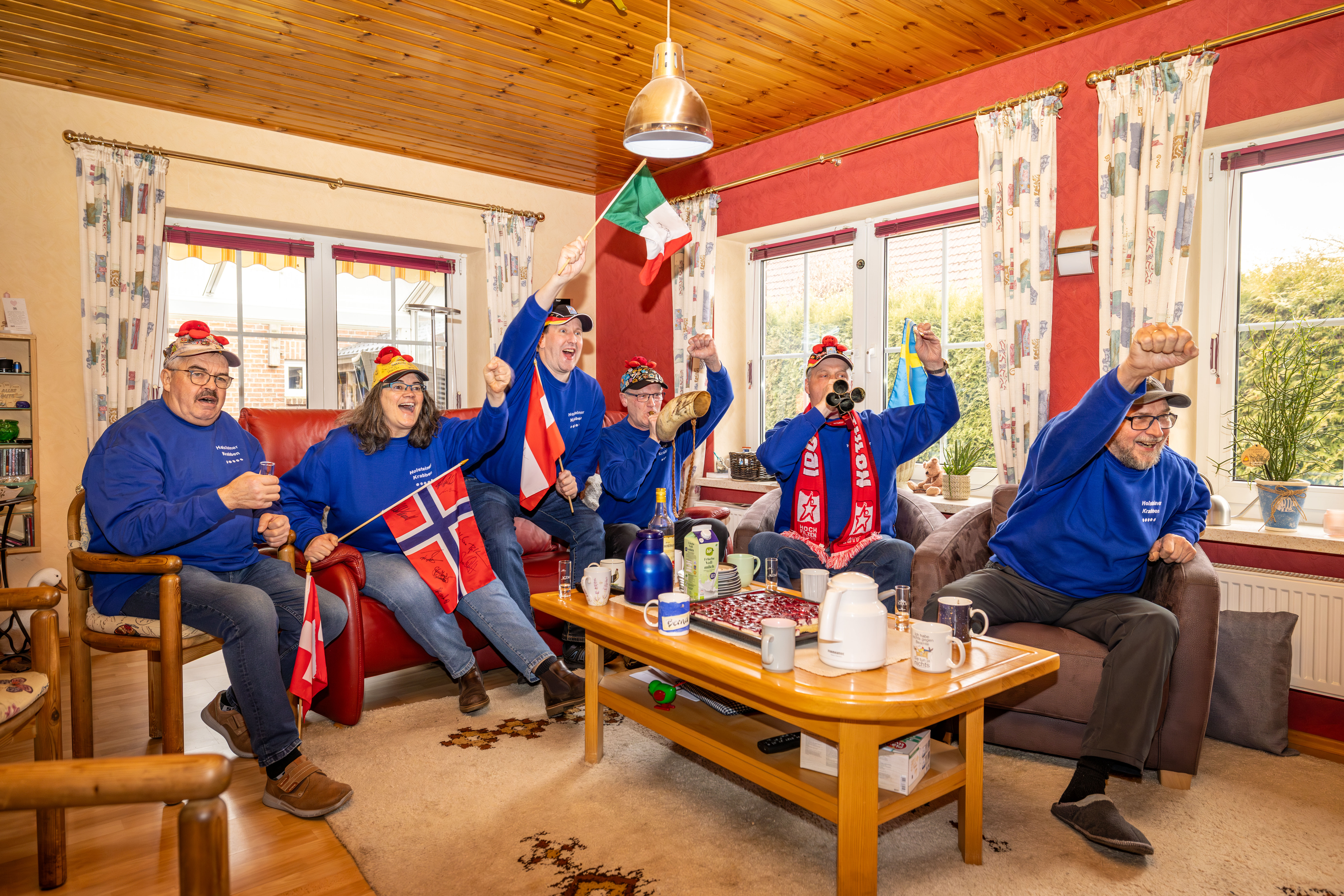 Biathlon-Fanklub Holsteiner Krabben jubeln