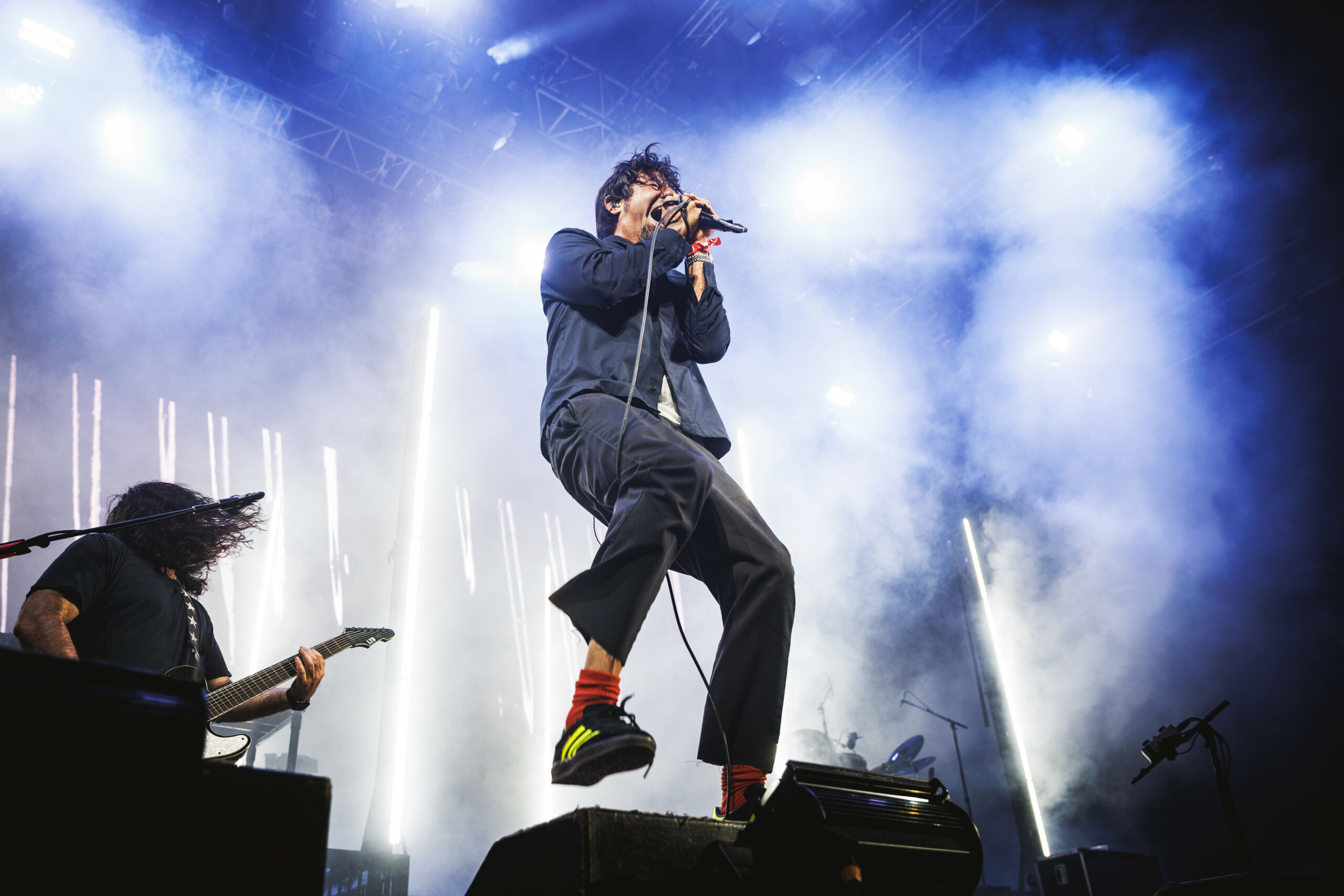 Deftones-Sänger Chino Moreno (52) bei bei einem Live-Auftritt in Roskilde (Archiv)