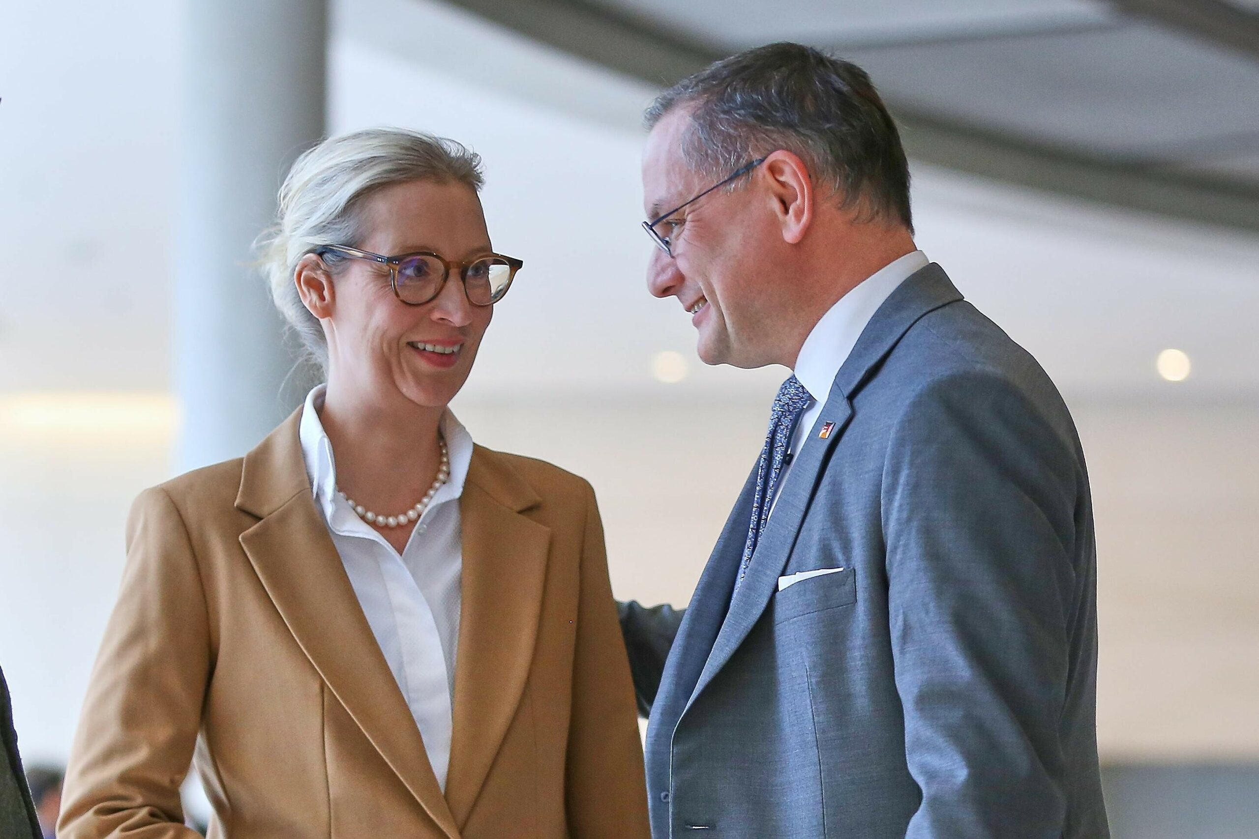 Die Parteichefs Alice Weidel (l.) und Tino Chrupalla schauen dem korrupten Treiben ihrer Funktionäre offenbar tatenlos zu.