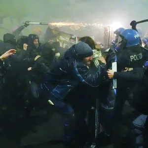 Ausschreitungen bei einer Demonstration während Olympia