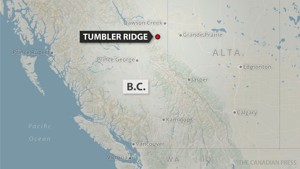 Tumbler Ridge liegt im Nordosten in der kanadischen Provinz British Columbia.