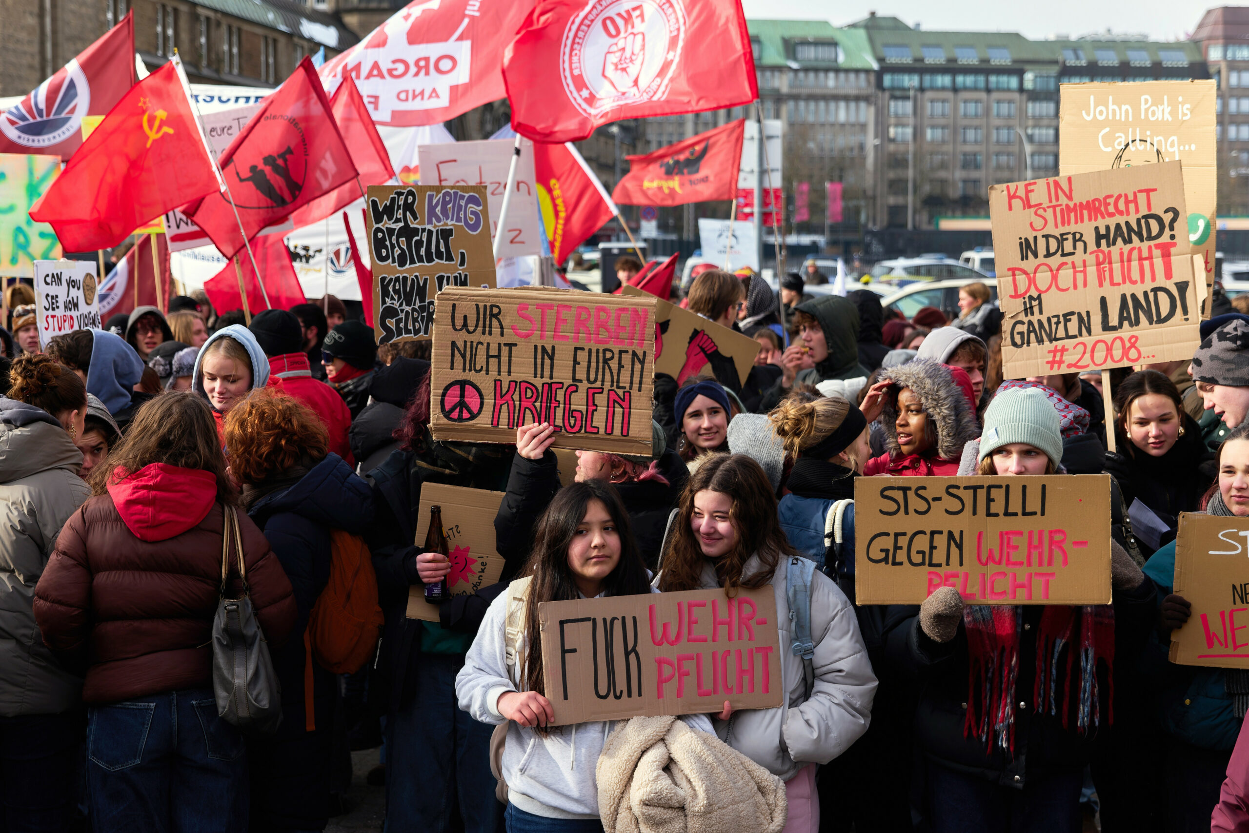Demonstration Wehrpflicht Hamburg