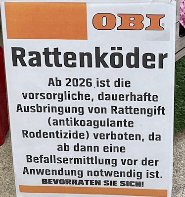 Giftköder: So informiert ein Obi-Markt