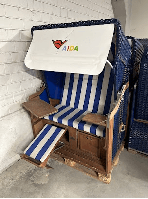 Ein Strandkorb von der „Aida Luna“ 