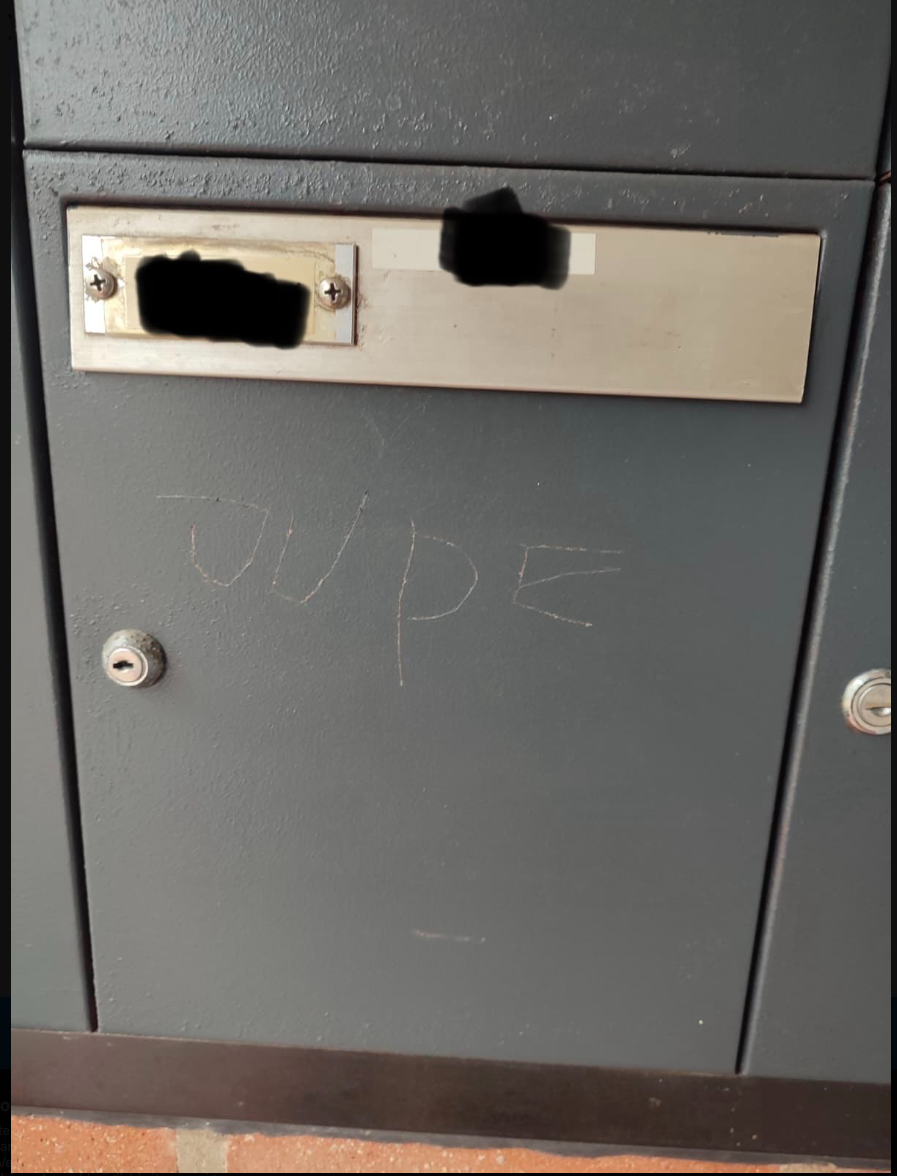 Briefkasten in Harburg mit antisemitischer Schmähung