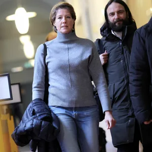 Christina Block und ihr Rechtsanwalt Ingo Bott im Landgericht Hamburg.