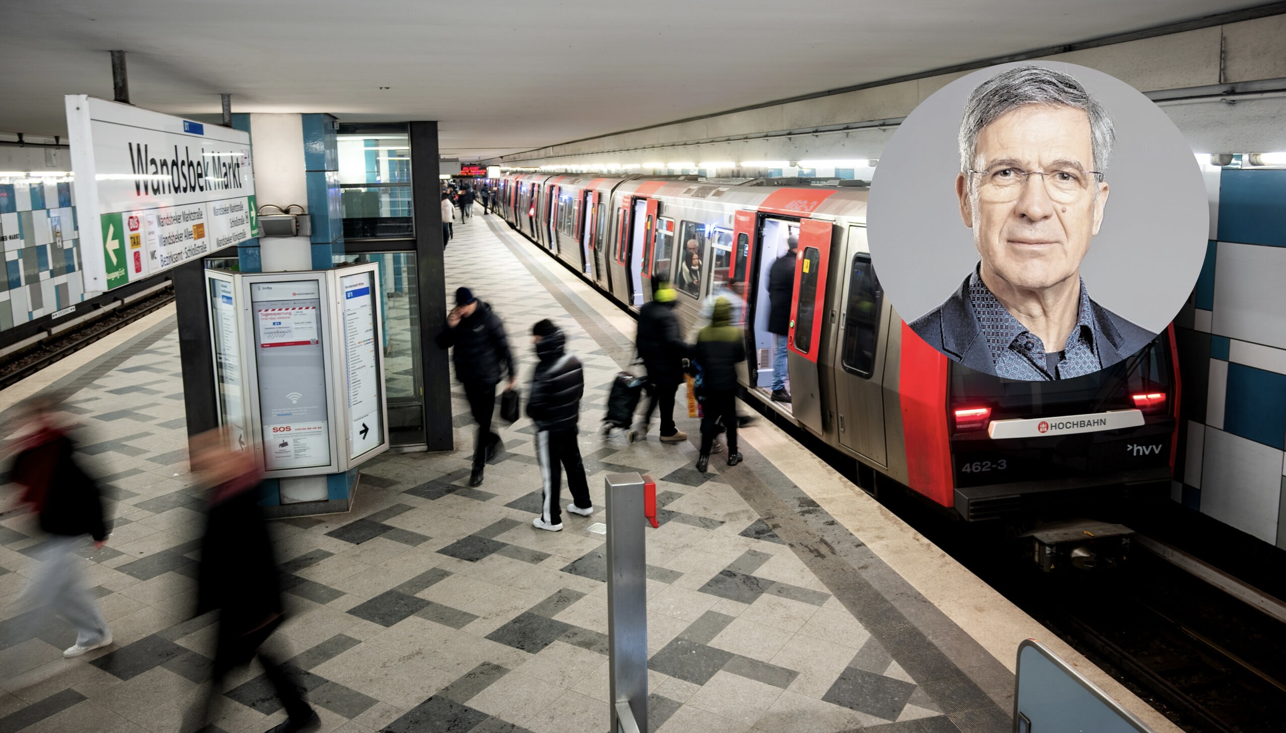 Ein Bahnsteig und ein Mann