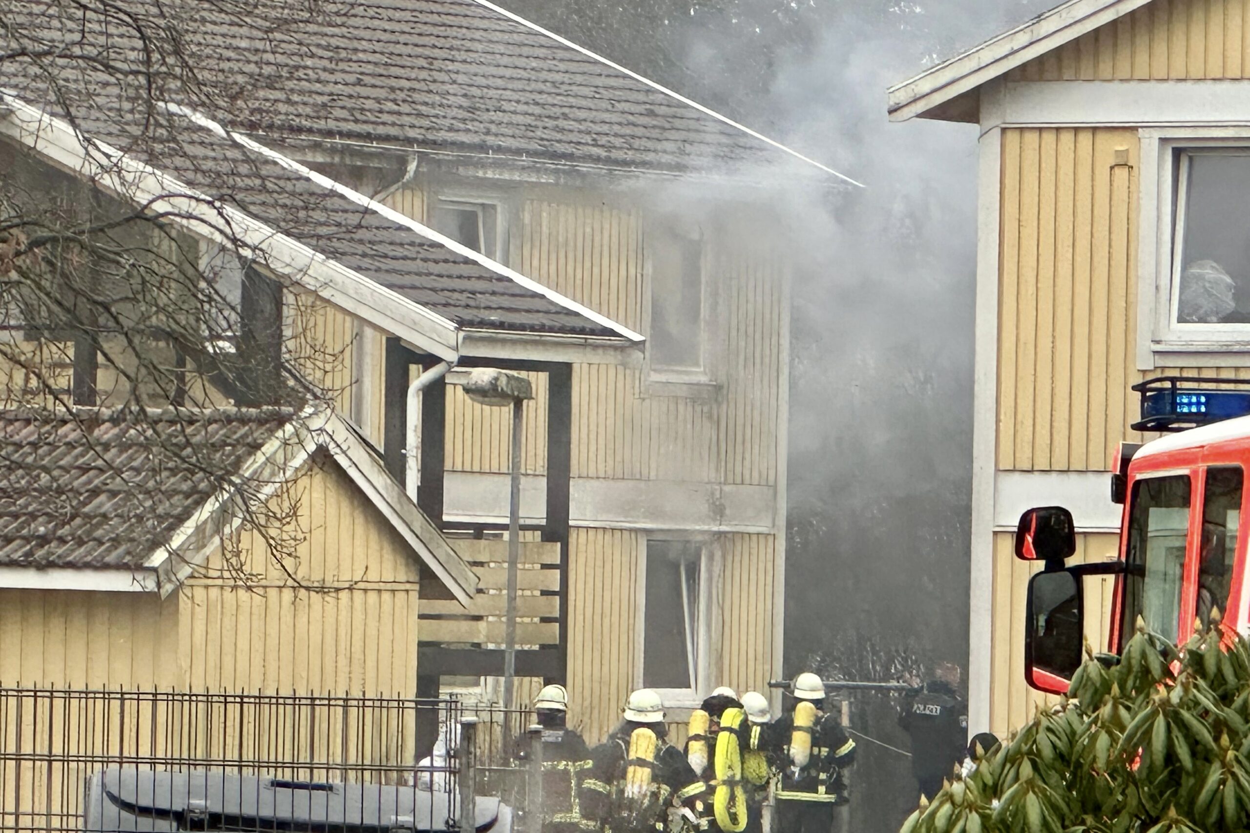 Brand in einer Wohnunterkunft für Wohnungslose in Sülldorf.