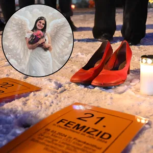 Am U-Bahnhof Wandsbek fand eine Gedenkkundgebung des Anti-Femizid-Netzwerks-Hamburg für die getötete Asal (†18) statt.