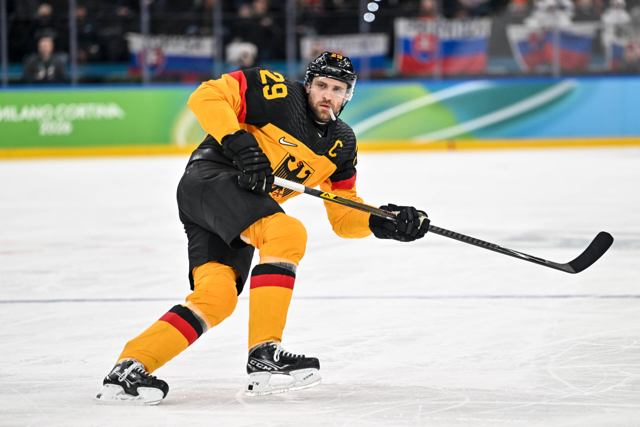 Leon Draisaitl im Spiel gegen die Slowakei