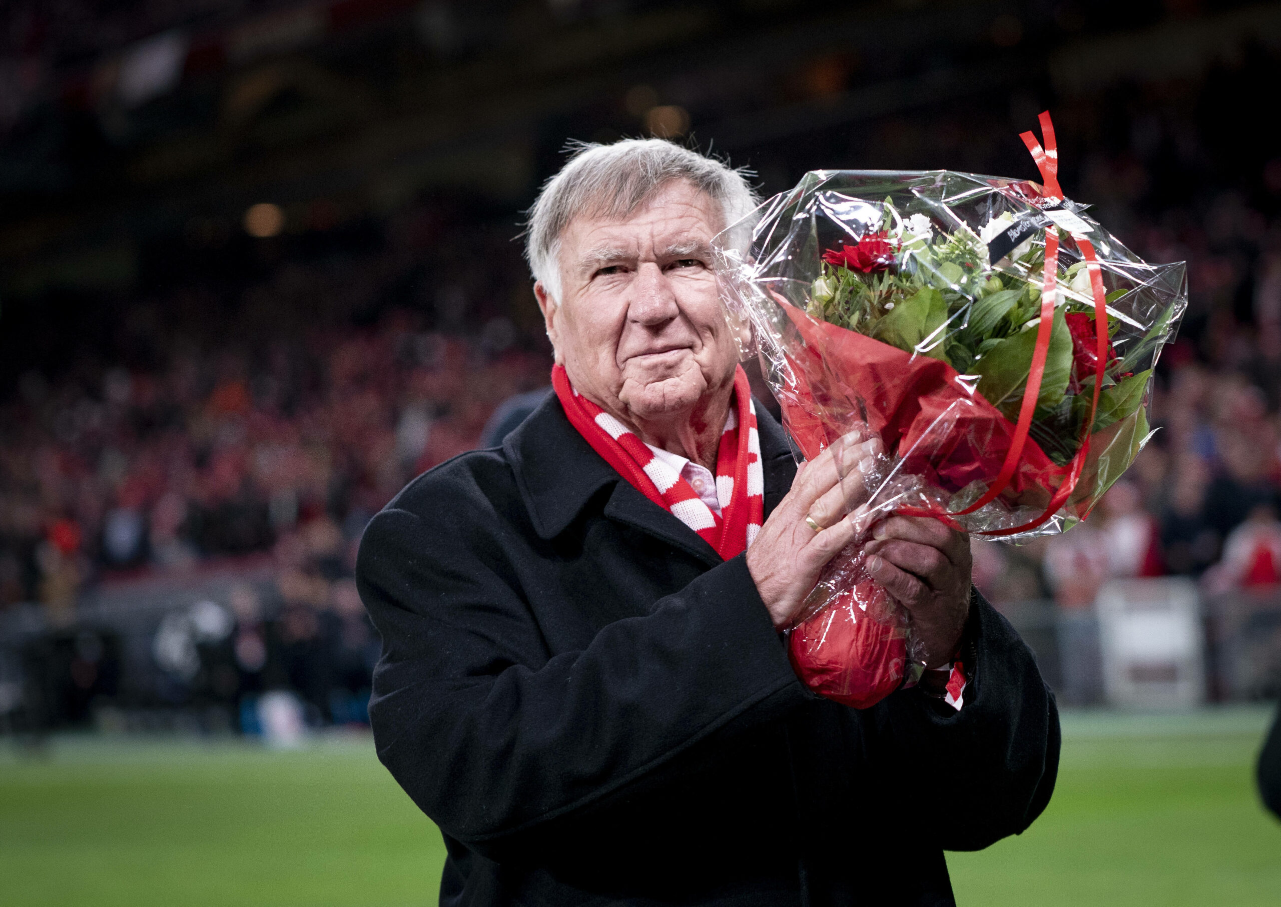 Sepp Piontek vor dem WM-Qualifikationsspiel im Parken-Stadion Kopenhagen