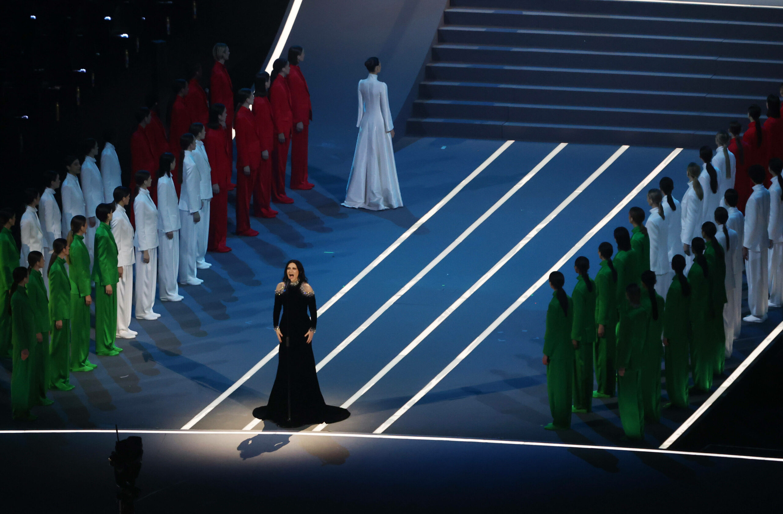 Sängerin bei der Eröffnungsfeier bei Olympia