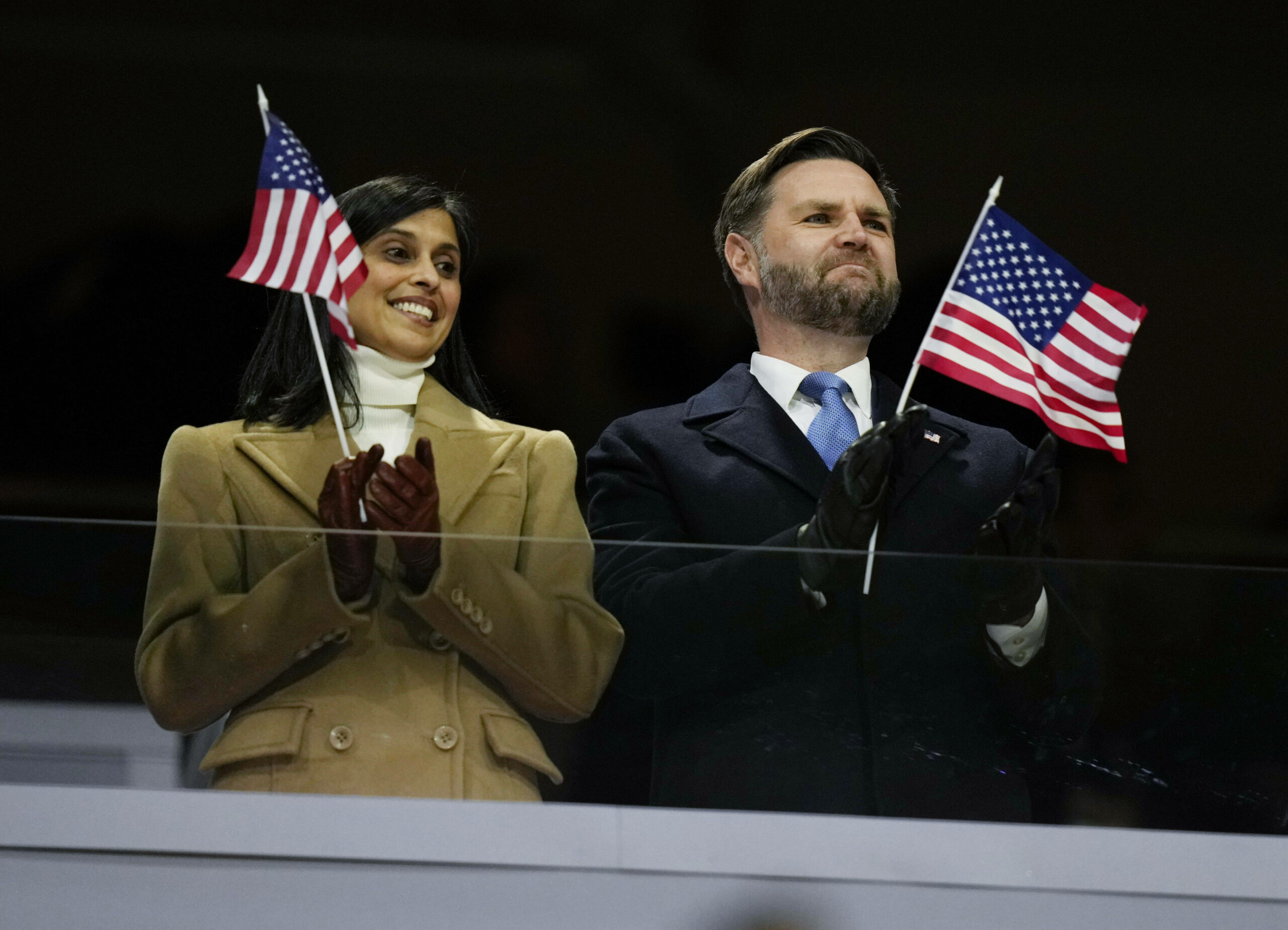 US-Vizepräsident JD Vance mit seiner Frau Usha bei der Eröffnungsfeier in Mailand