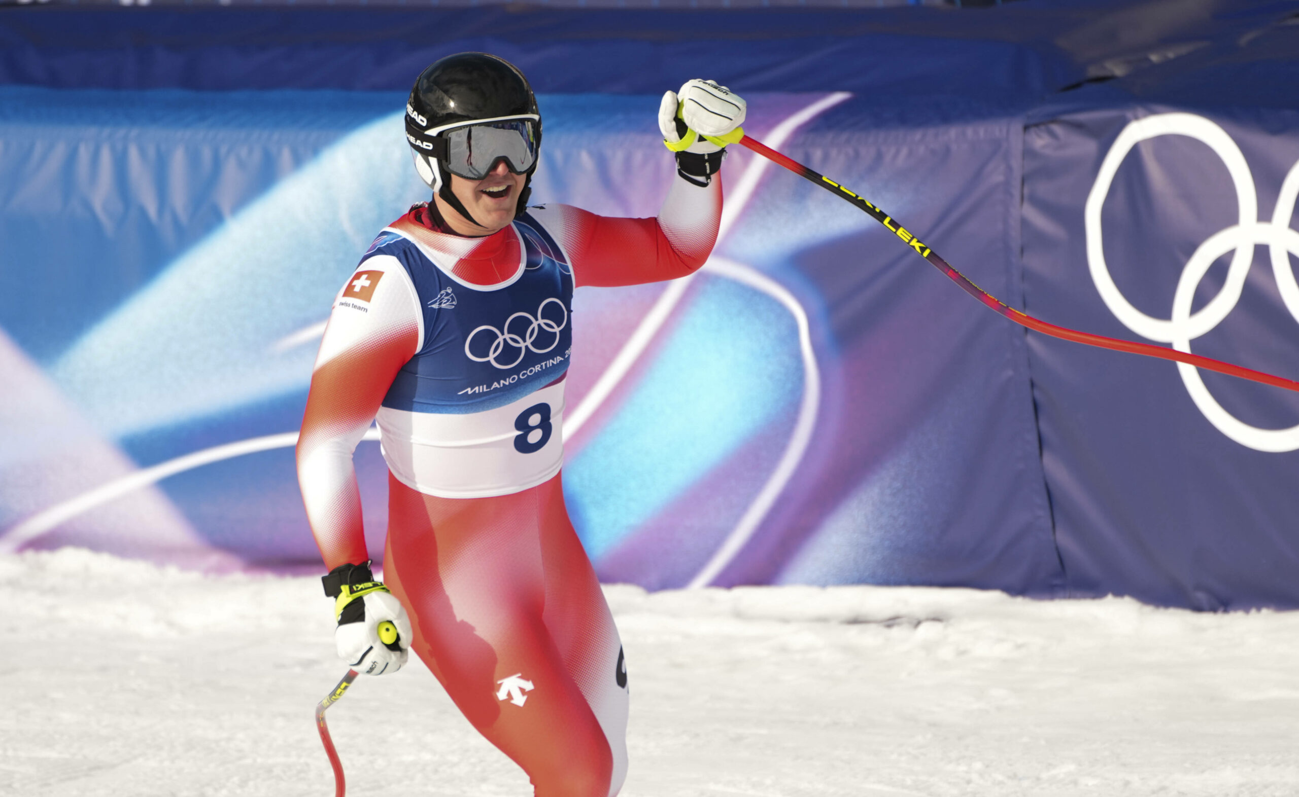 Franjo von Allmen gewann den olympischen Abfahrtslauf.