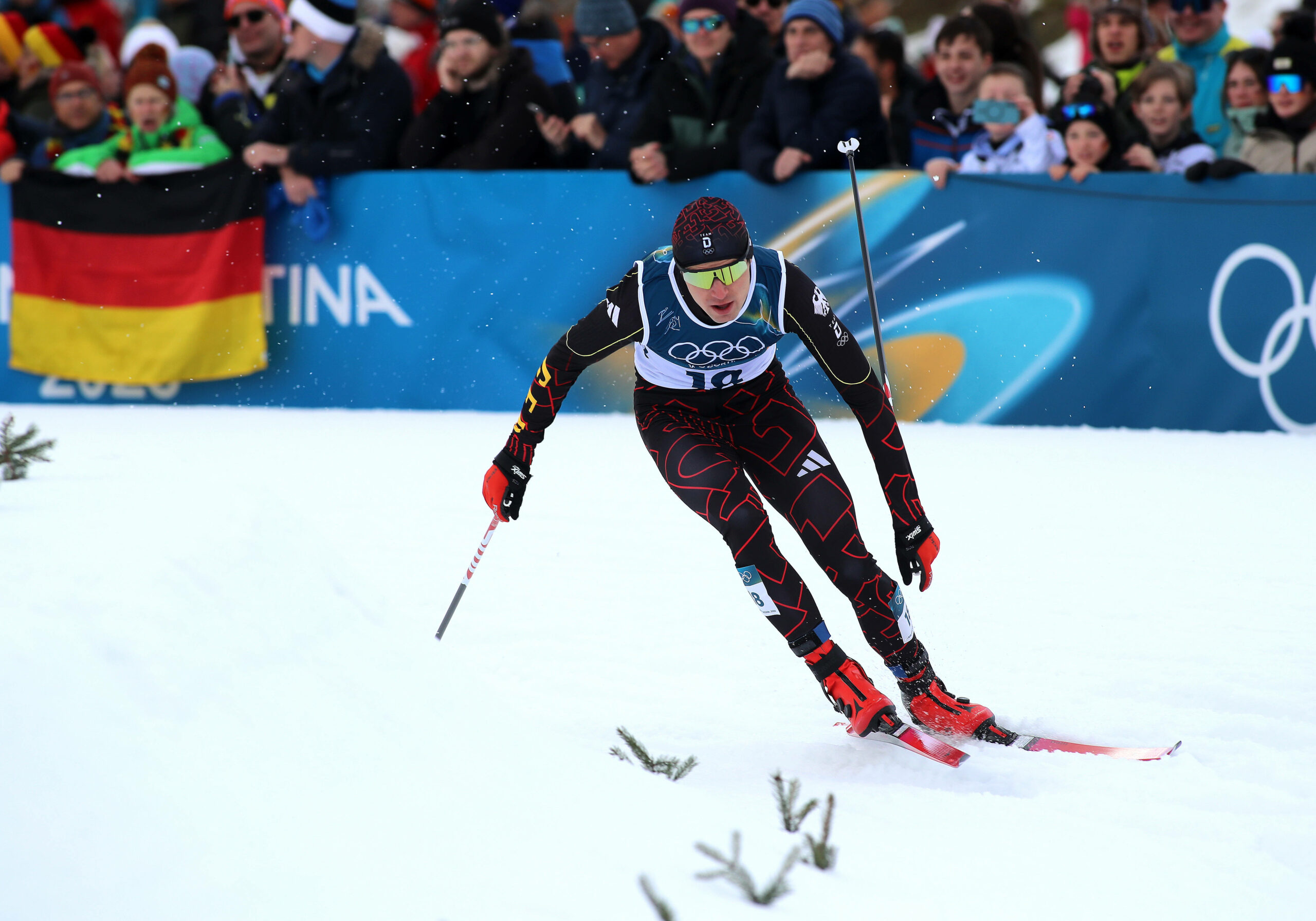 Vinzenz Geiger beim Skilanglauf