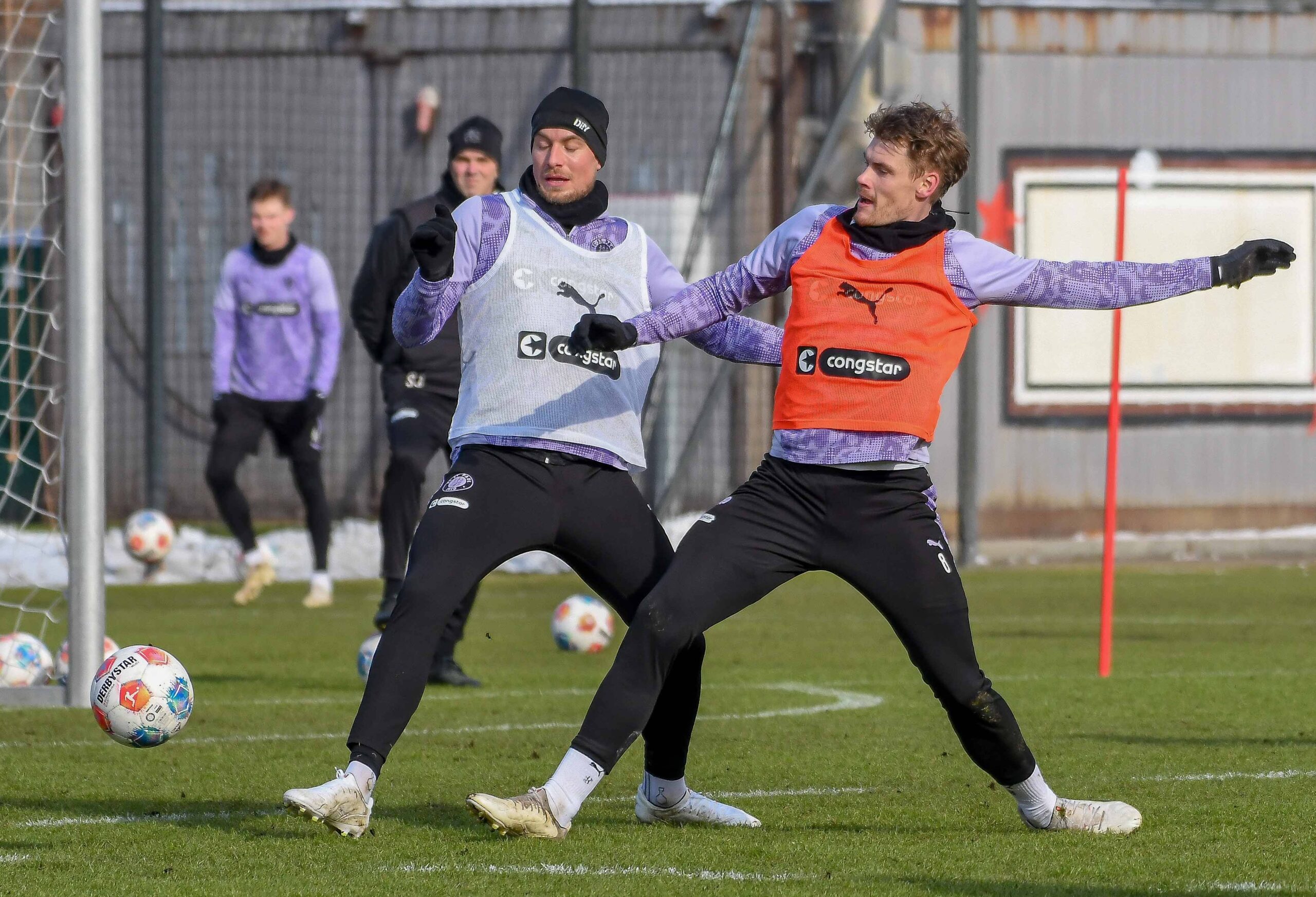 Hauke Wahl und Eric Smith beim Training
