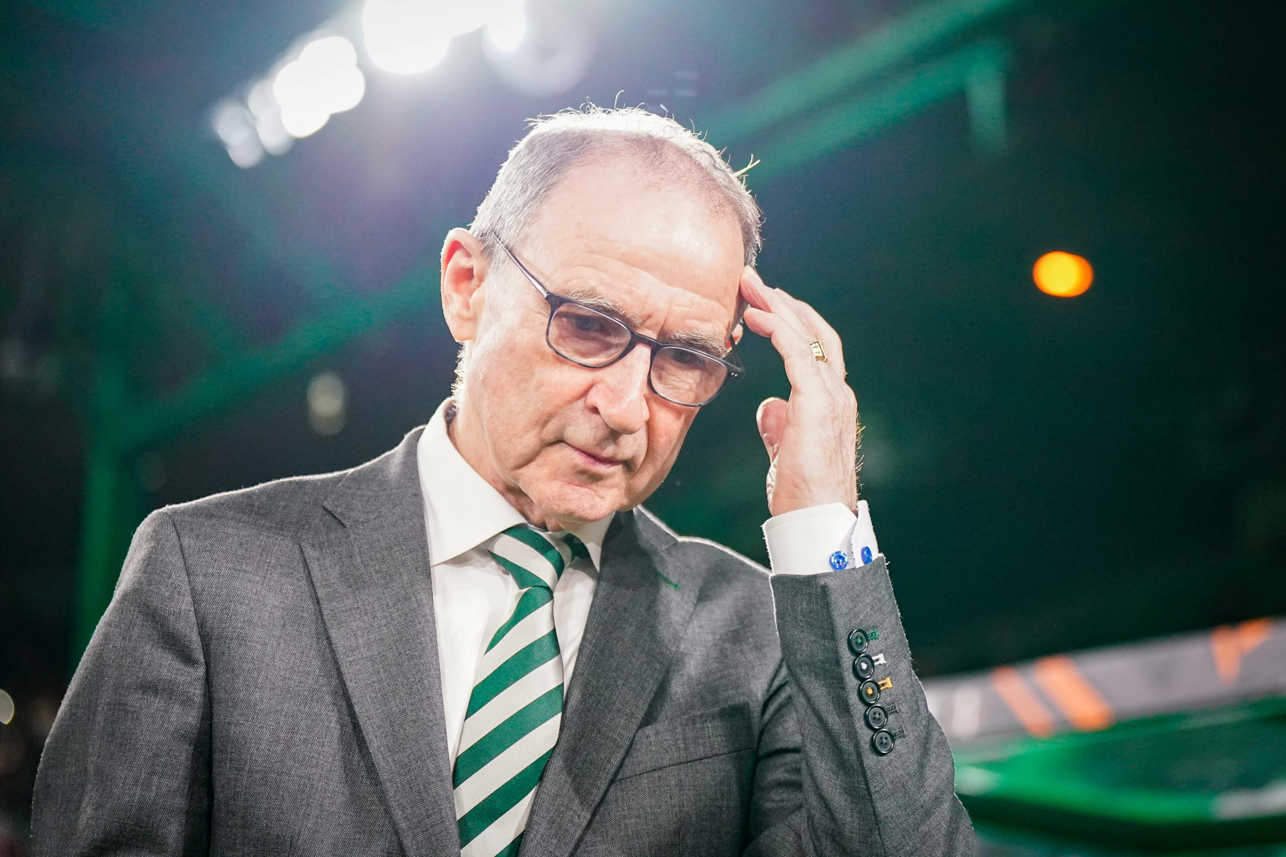 Celtic-Trainer Martin O‘Neill greift sich enttäuscht an den Kopf