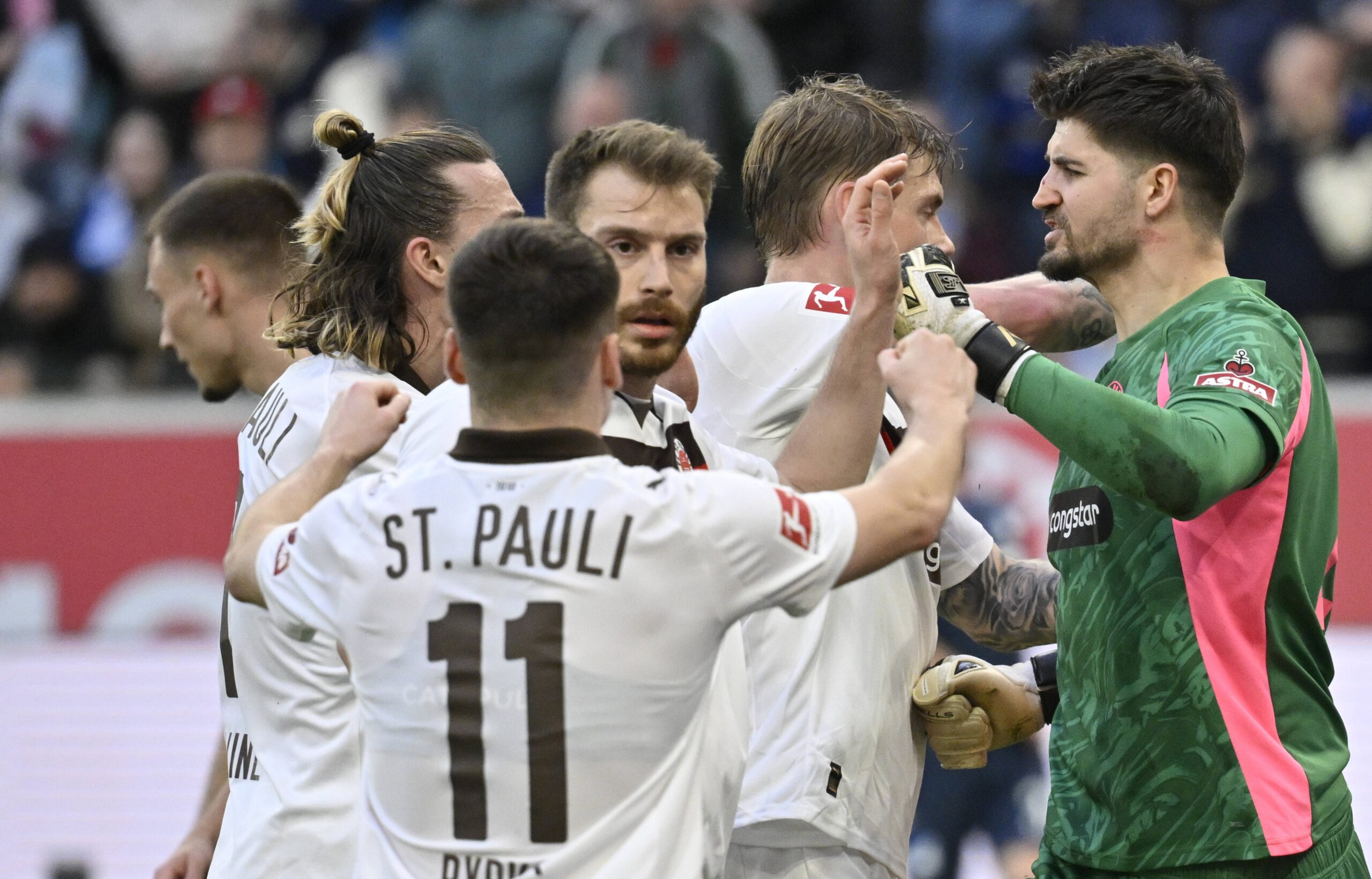 St. Pauli-Jubel nach dem 1:0 in Hoffenheim