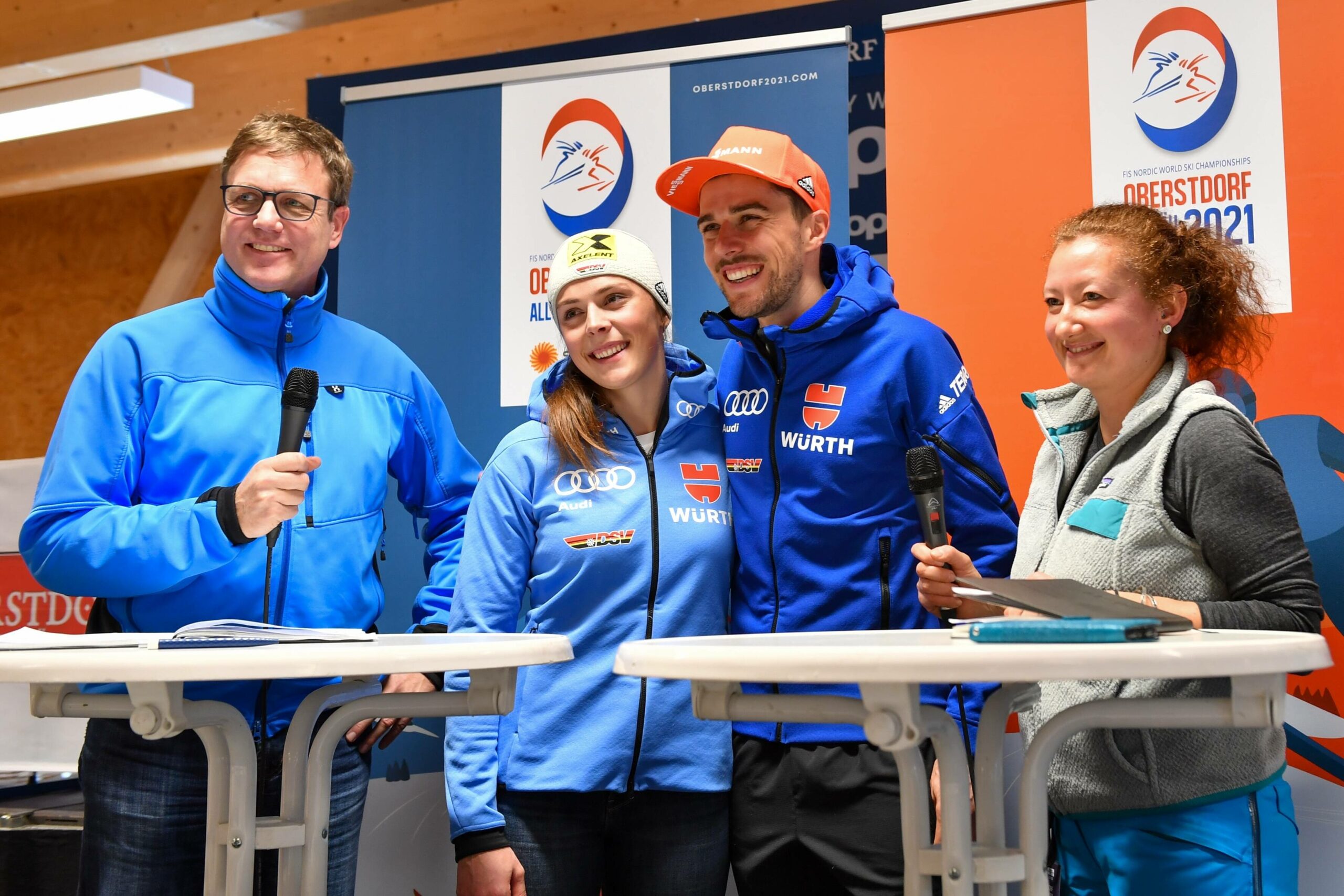 Coletta Rydzek und Johannes Rydzek lachen