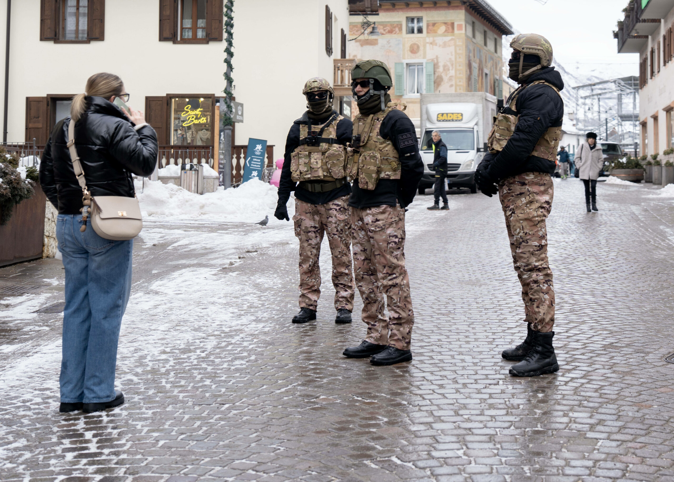 Anti-Terror-Einheit bei den Olympischen Winterspielen in Cortina