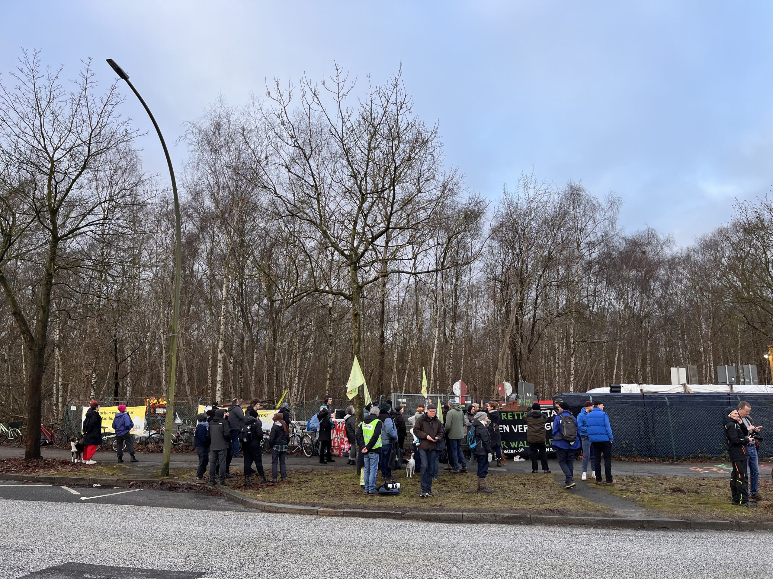 Die Kundgebung am Wilden Wald in Wilhelmsburg
