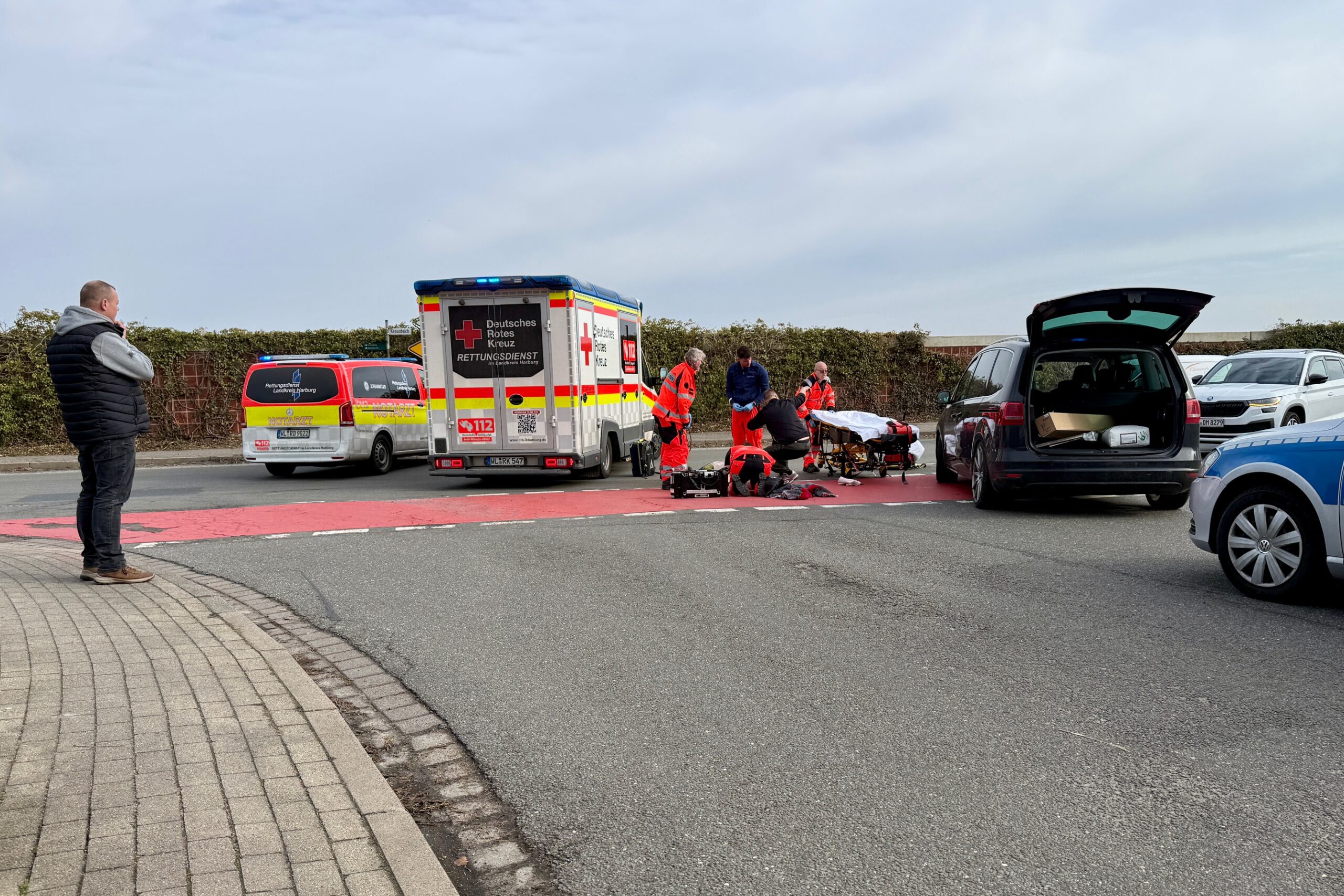 Unfall Stelle Radfahrerin